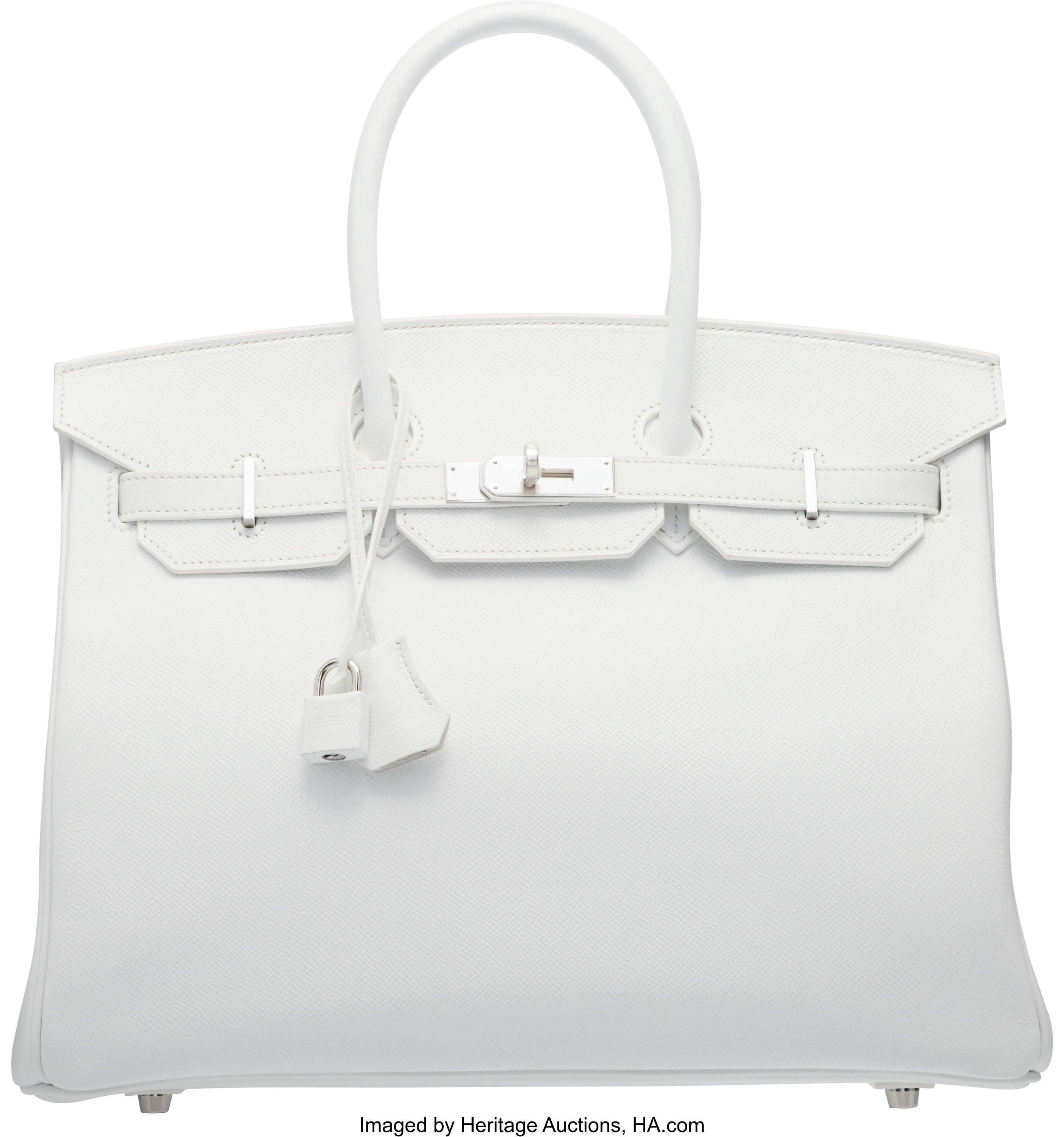 HERMÈS  WHITE BIRKIN 35CM OF EPSOM LEATHER WITH PALLADIUM