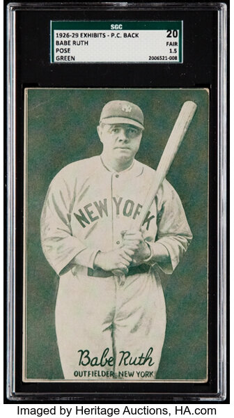 Sold at Auction: BABE RUTH Signed by Artist Giclee Art Baseball Card