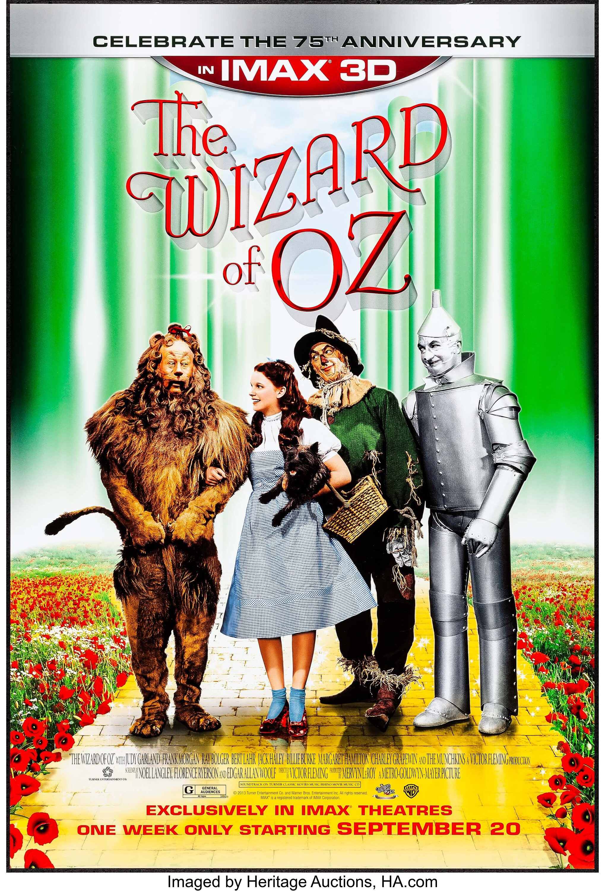 The Wizard Of Oz Warner Brothers R 13 75th Anniversary One Lot 469 Heritage Auctions