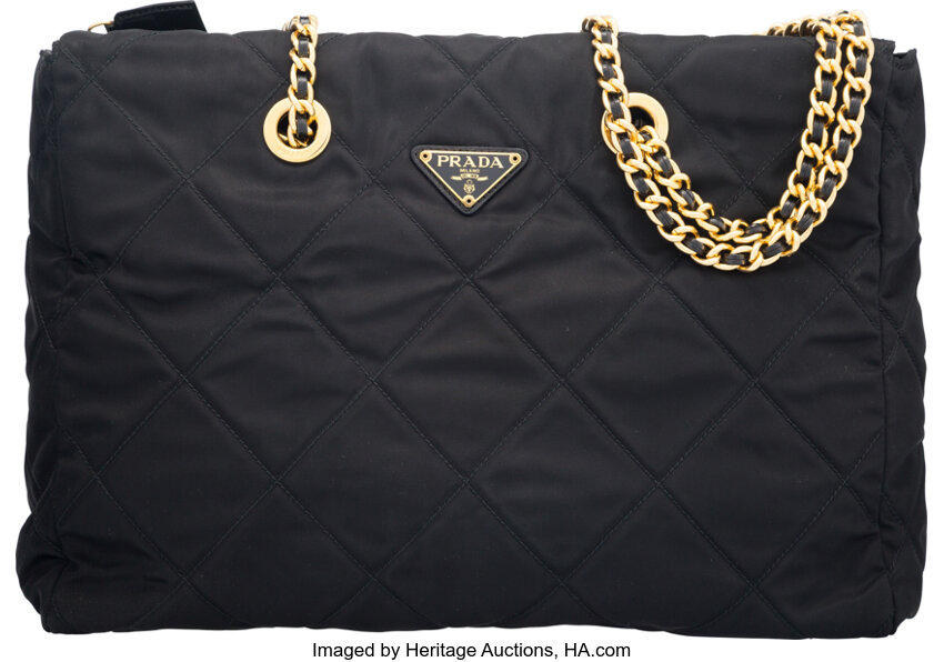 Prada quilted nylon tote on sale bag