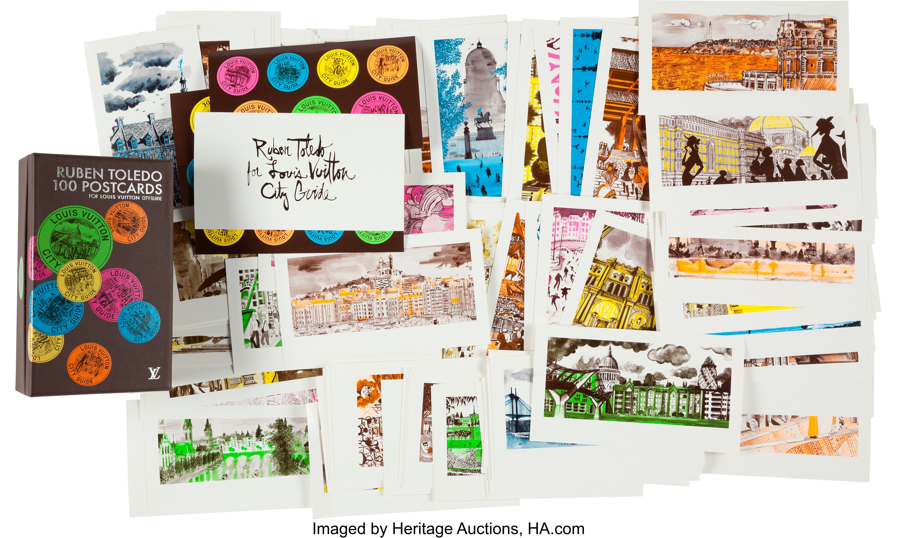 Louis Vuitton x Ruben Toledo City Guide Postcards. Set of 100. 8