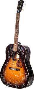 Buddy Holly Limited Edition Acoustic Guitar Signed by Top Music | Lot ...