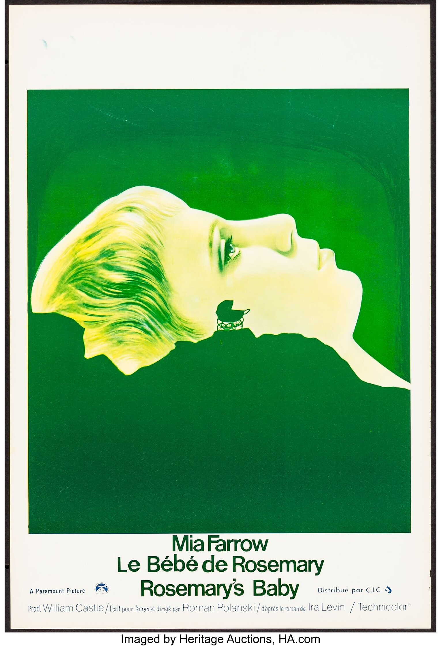 Rosemary S Baby Paramount 1968 Belgian 14 X 21 Horror Lot 371 Heritage Auctions