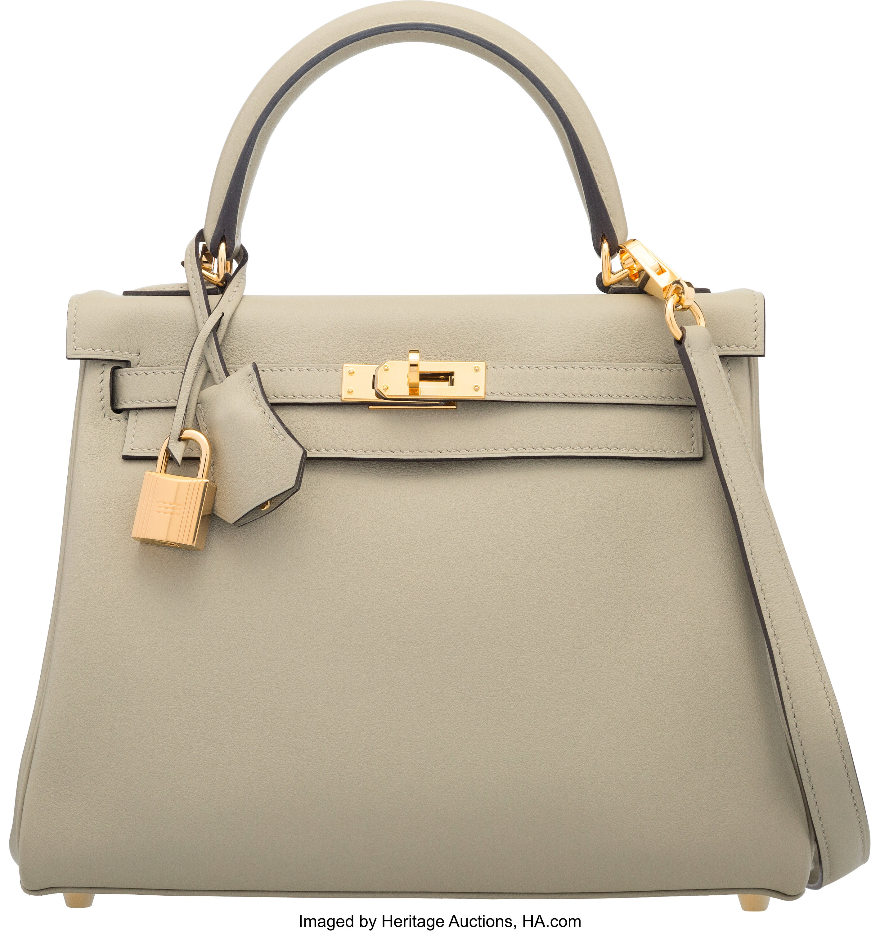 Hermes 25cm Eucalyptus Swift Leather Gold Plated Birkin Bag - Yoogi's Closet