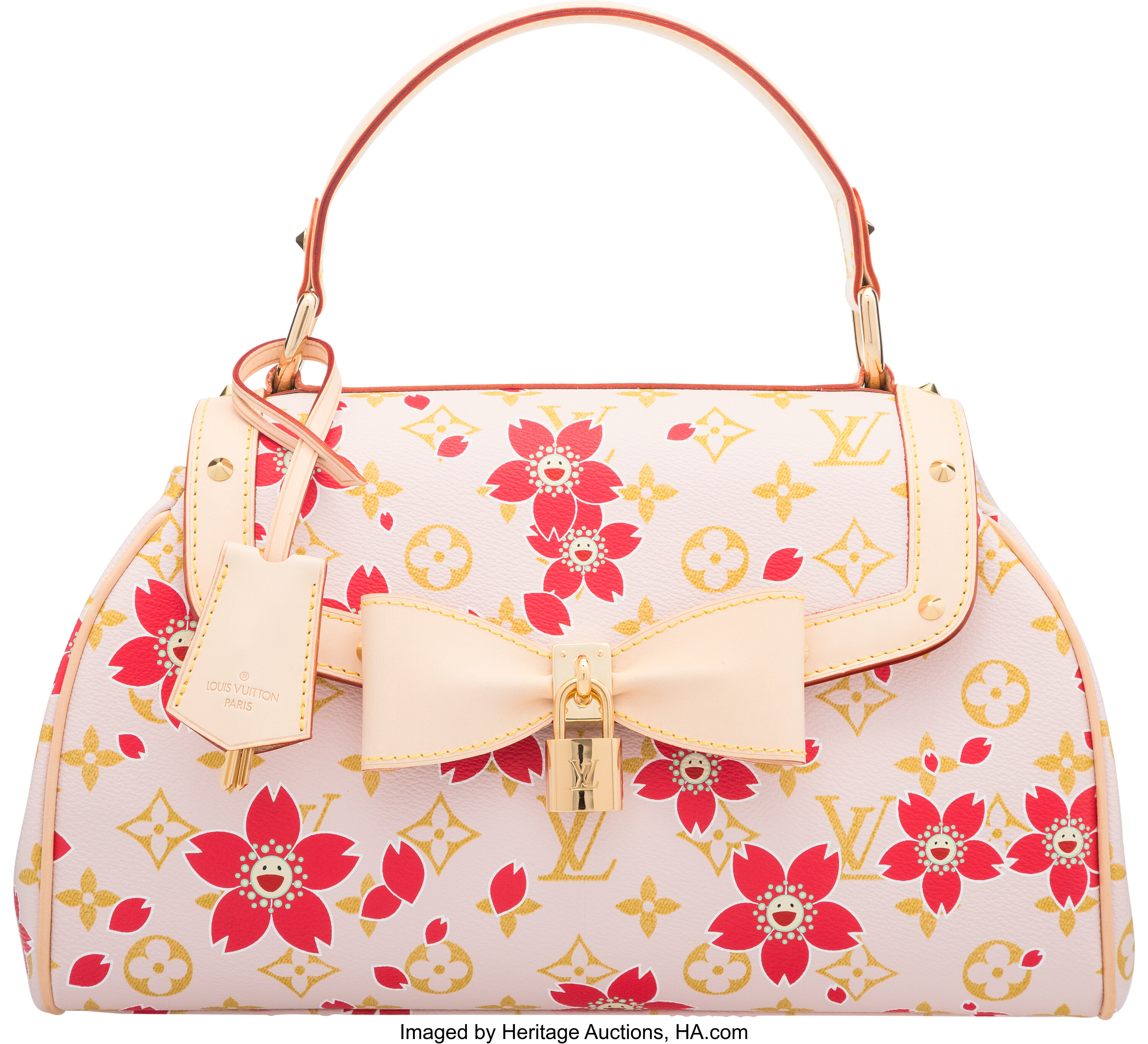 Louis Vuitton Limited Edition Pink Cherry Blossom Sac Retro Bag