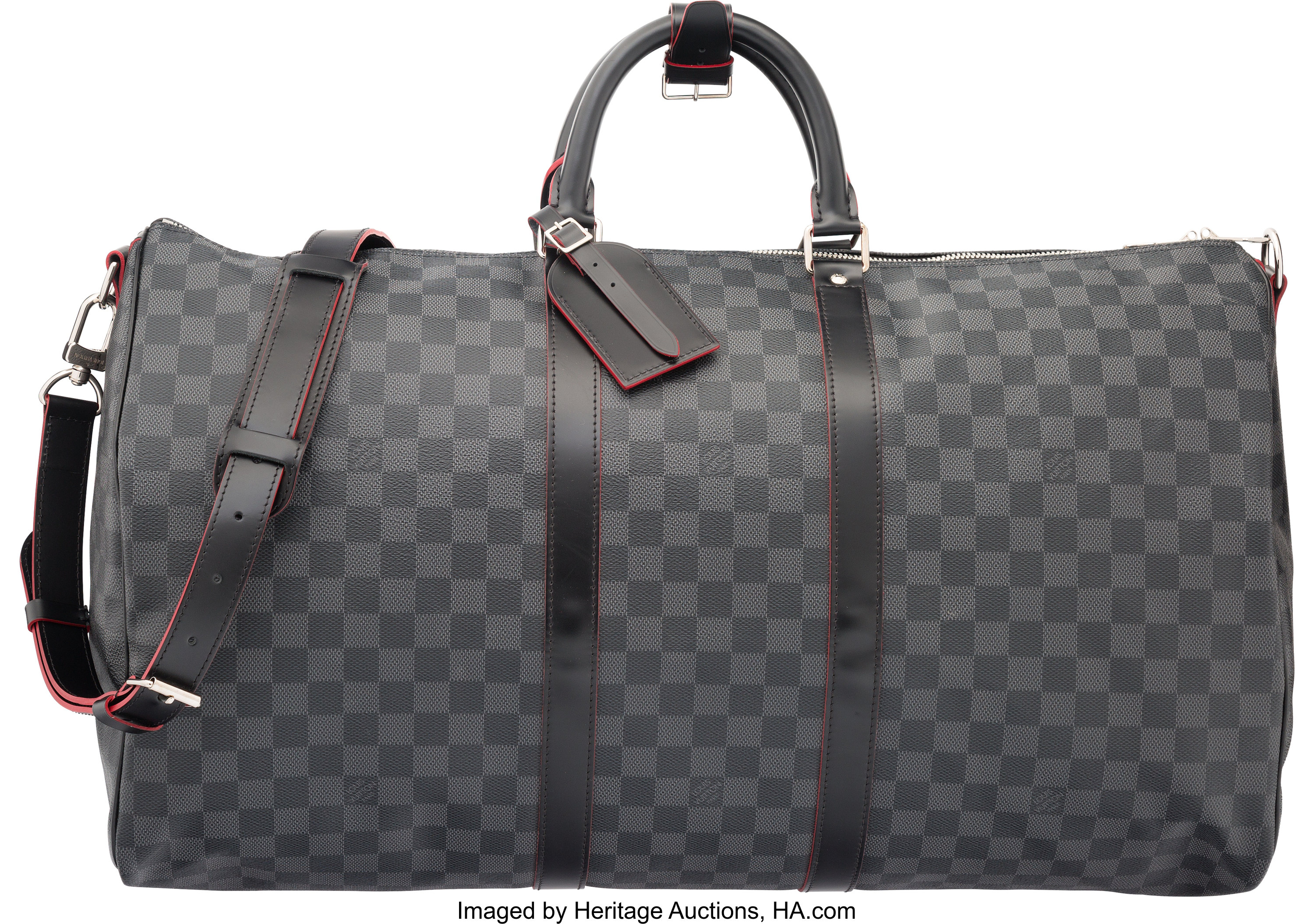 At Auction: A Louis Vuitton Damier Graphite Keepall weekender bag