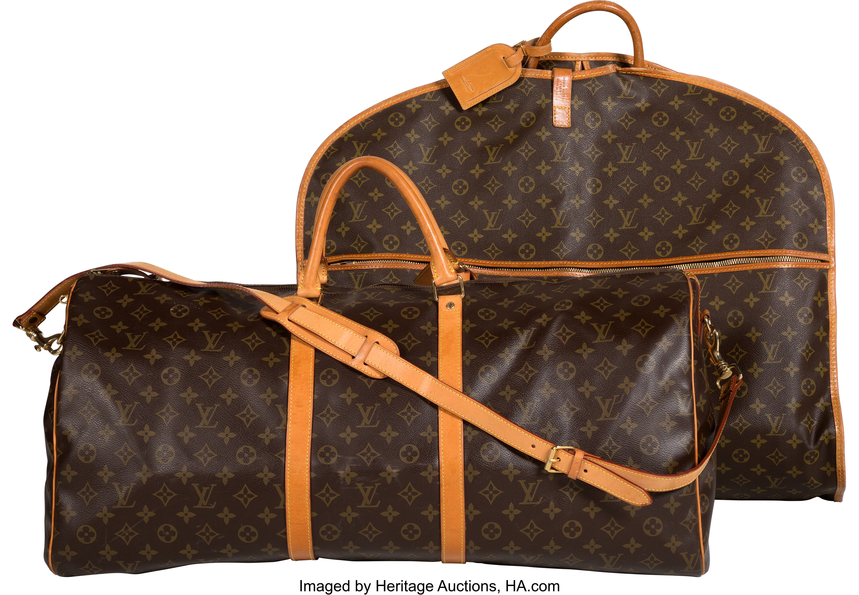 Louis Vuitton Set of Two: Classic Monogram Coated Canvas Pegase 65