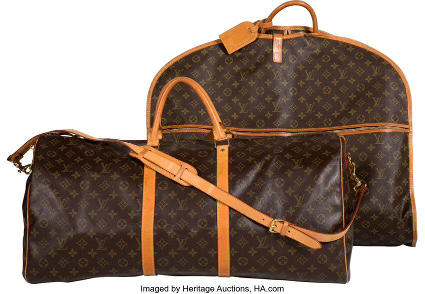 Louis Vuitton Brown Leather Portable Garment Briefcase Auction