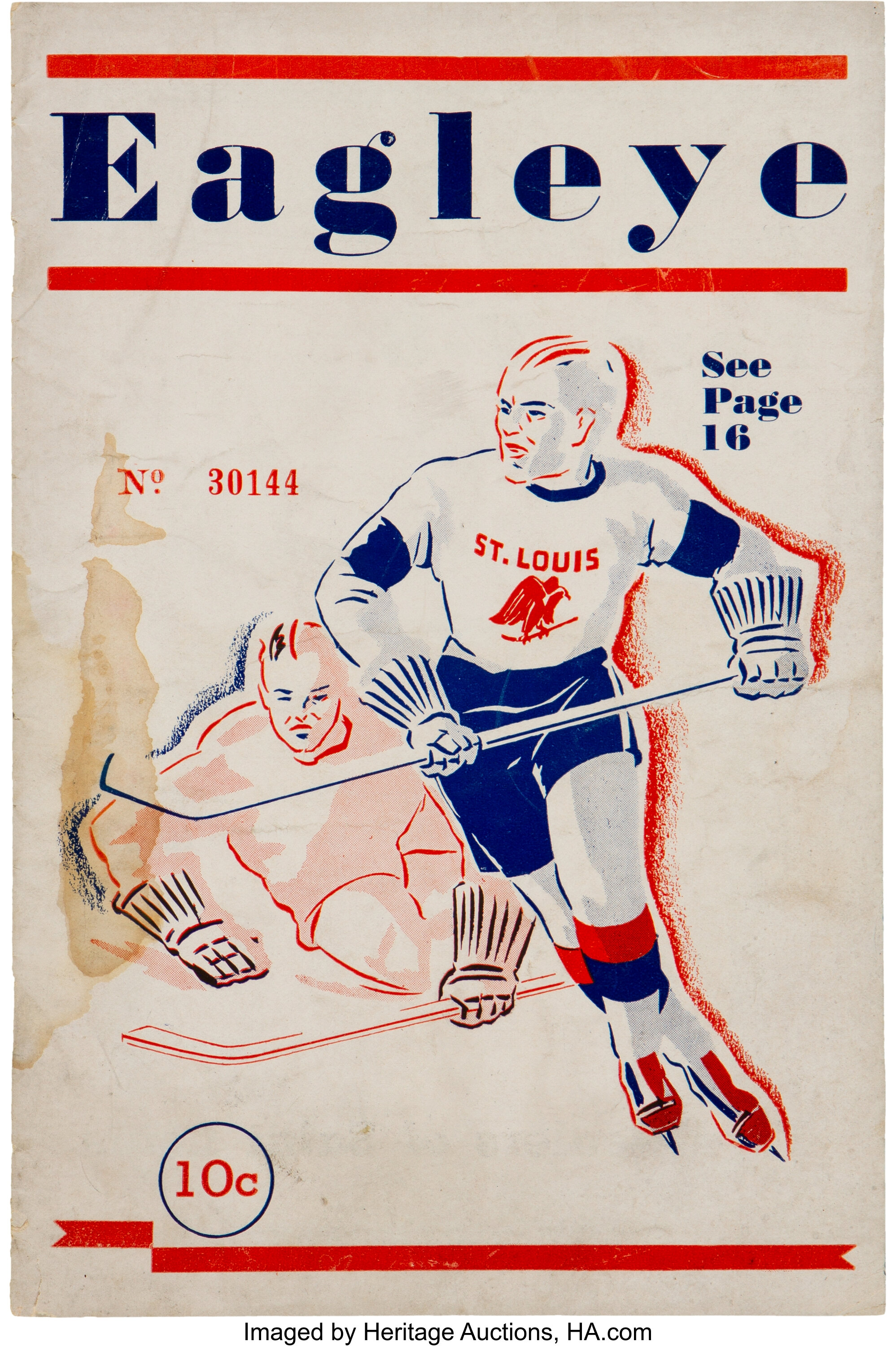 1934-35 St Louis Eagles Hockey Jersey — BORIZ