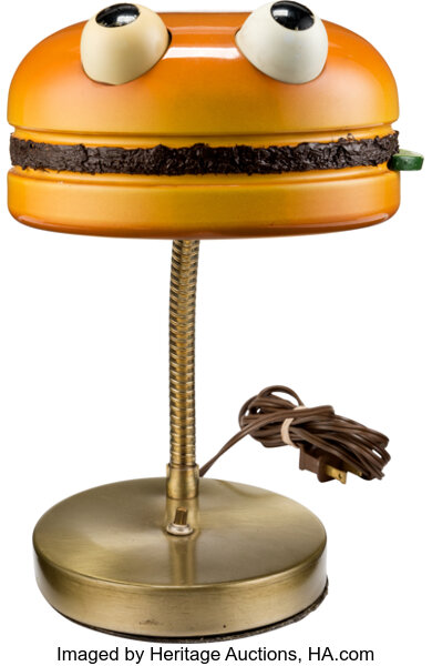 Hamburger Patch Desk Lamp Prototype and Original Art | Lot #95193 
