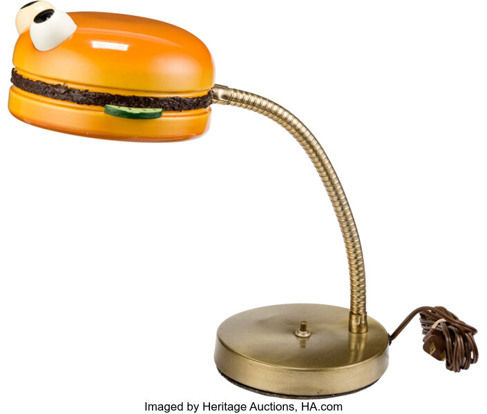 Hamburger Patch Desk Lamp Prototype and Original Art | Lot #95193 