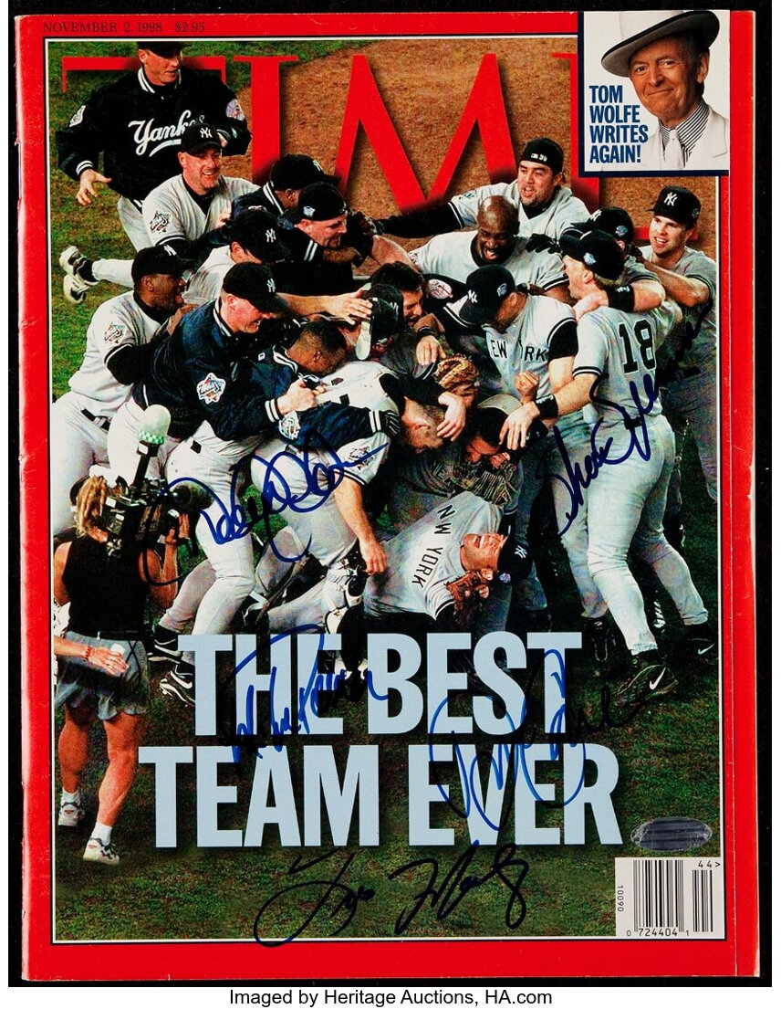 Sold at Auction: 1998 New York Yankees team signed limited edition