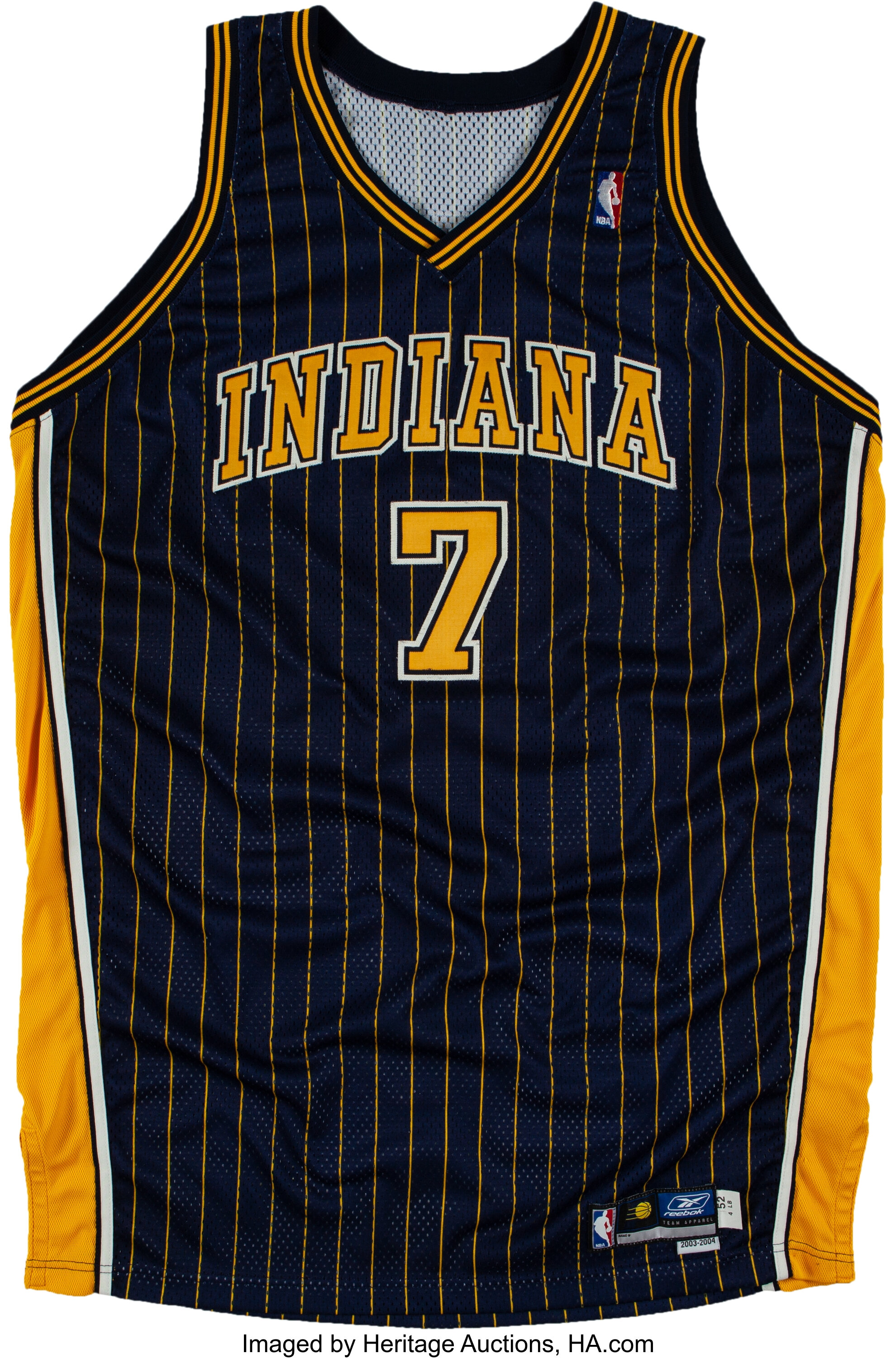 Indiana Pacers Blank Game Issued Blue White Reverse Practice