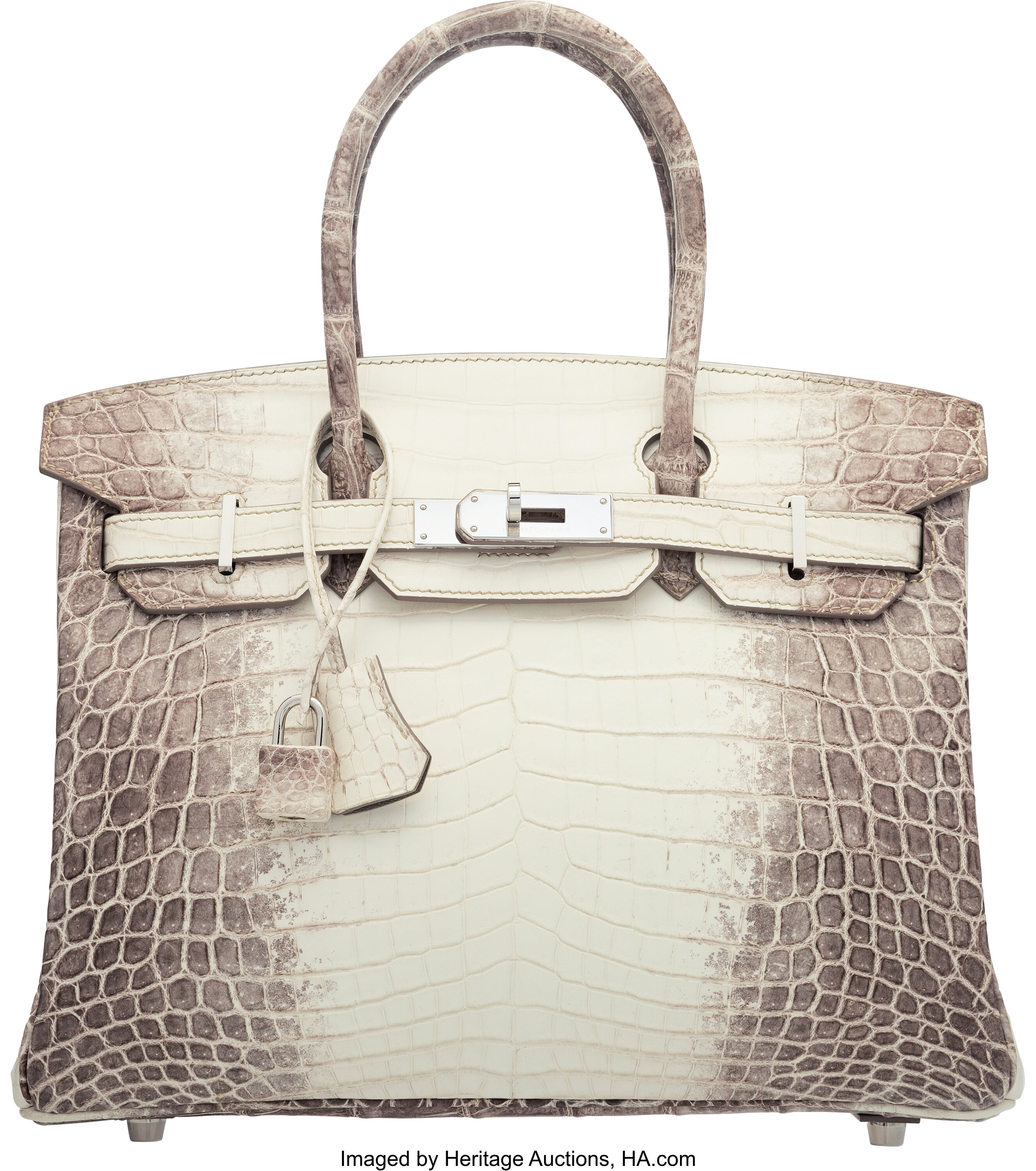 Rare New Hermès Birkin 30 Himalaya handbag in white Nile Crocodile leather,  SHW at 1stDibs