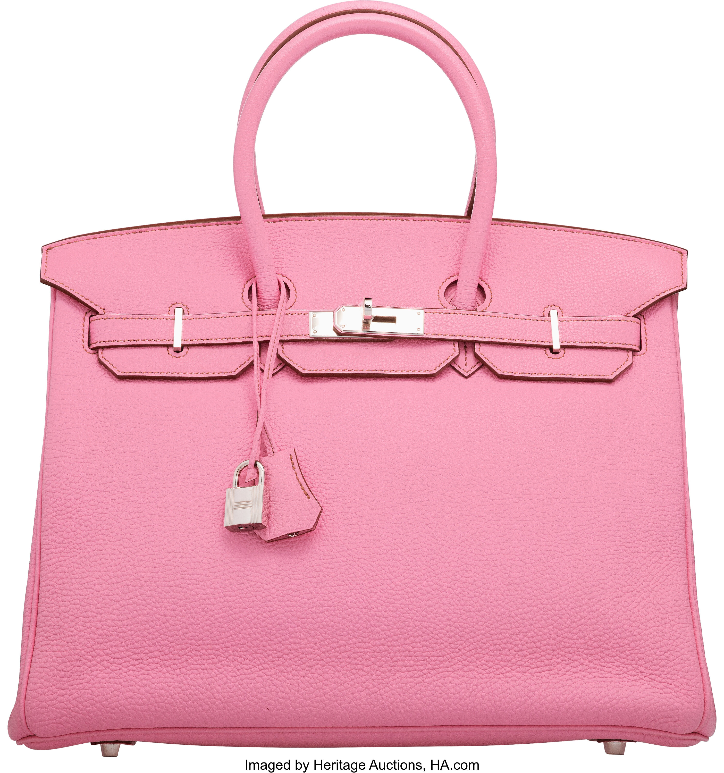 Hermes 35cm 5P Bubblegum Pink Togo Leather Birkin Bag with | Lot #58232 ...