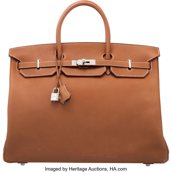 Hermes Birkin 25 Bag Fauve Barenia Leather Palladium Hardware