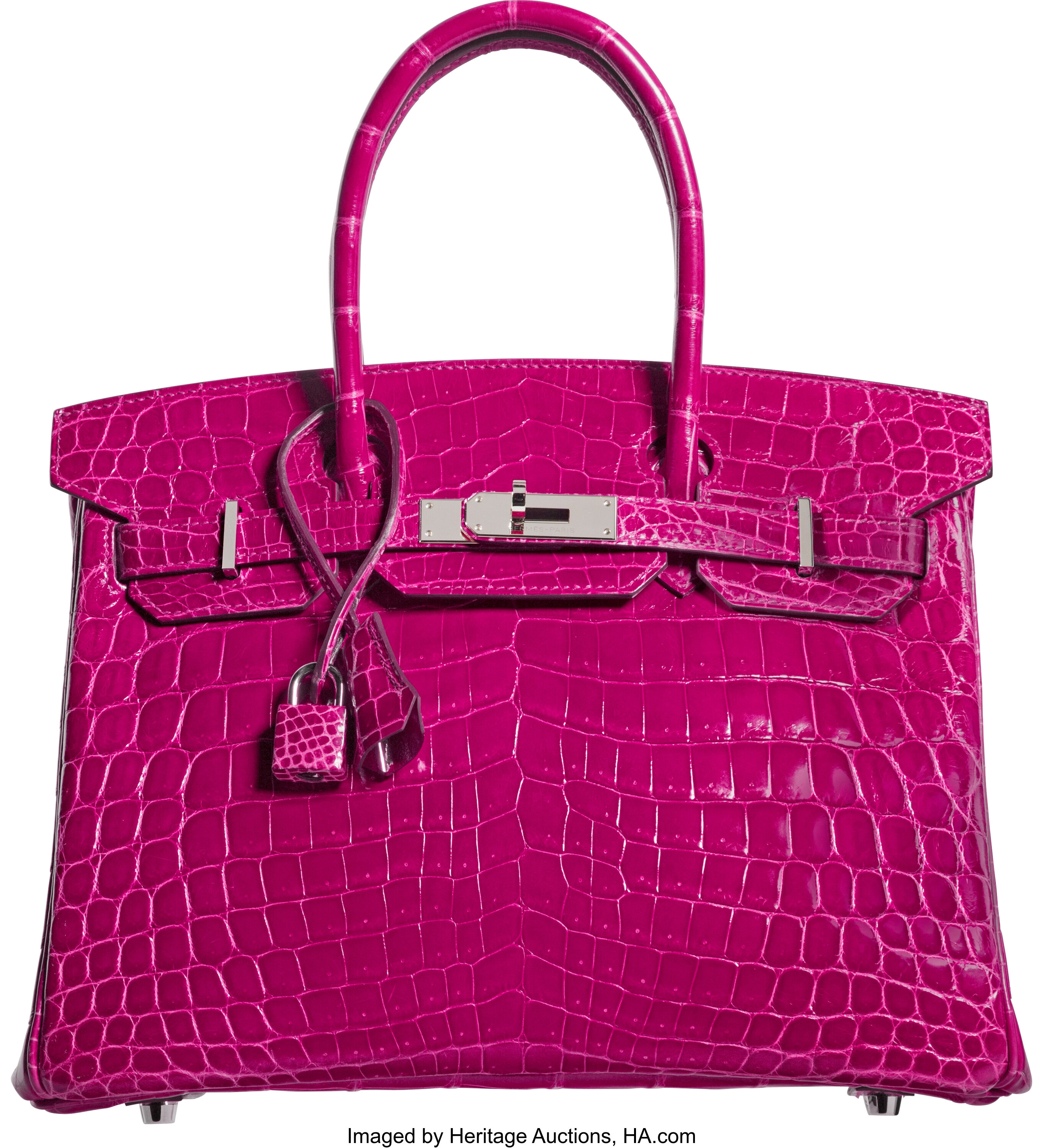 Hermes Birkin 35 Bag Rose Indien Porosus Crocodile with Palladium