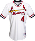 11025 St Louis Cardinals YADIER MOLINA 2006 World Series Baseball Jersey  GRAY