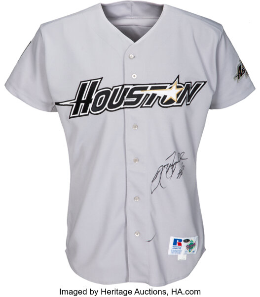 JEFF BAGWELL HAND SIGNED CITY CONNECT HOUSTON ASTROS SPACE JERSEY