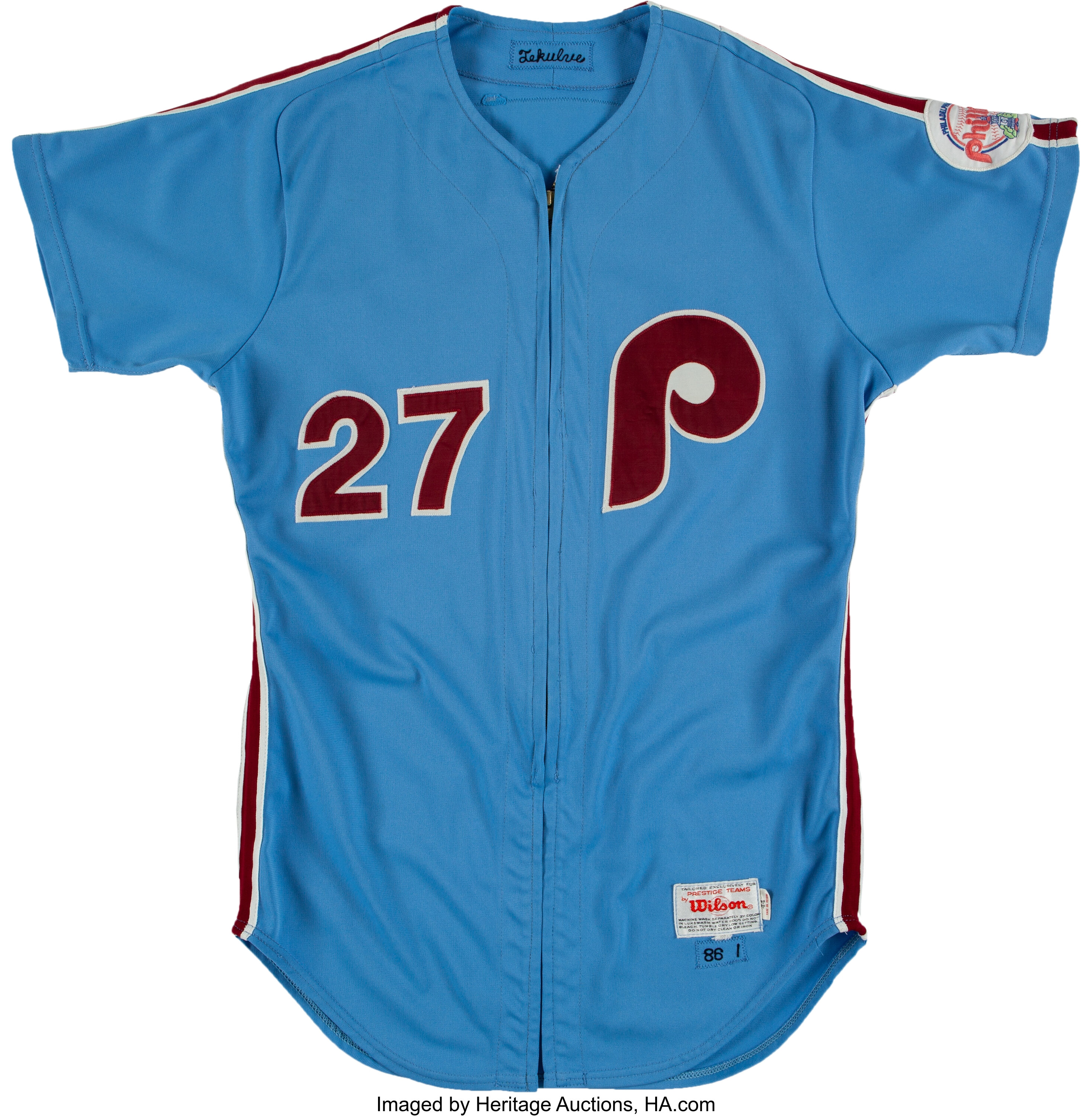 Vintage Rare Philadelphia Phillies Kent Tekulve Baseball Jersey Authentic  Sewn