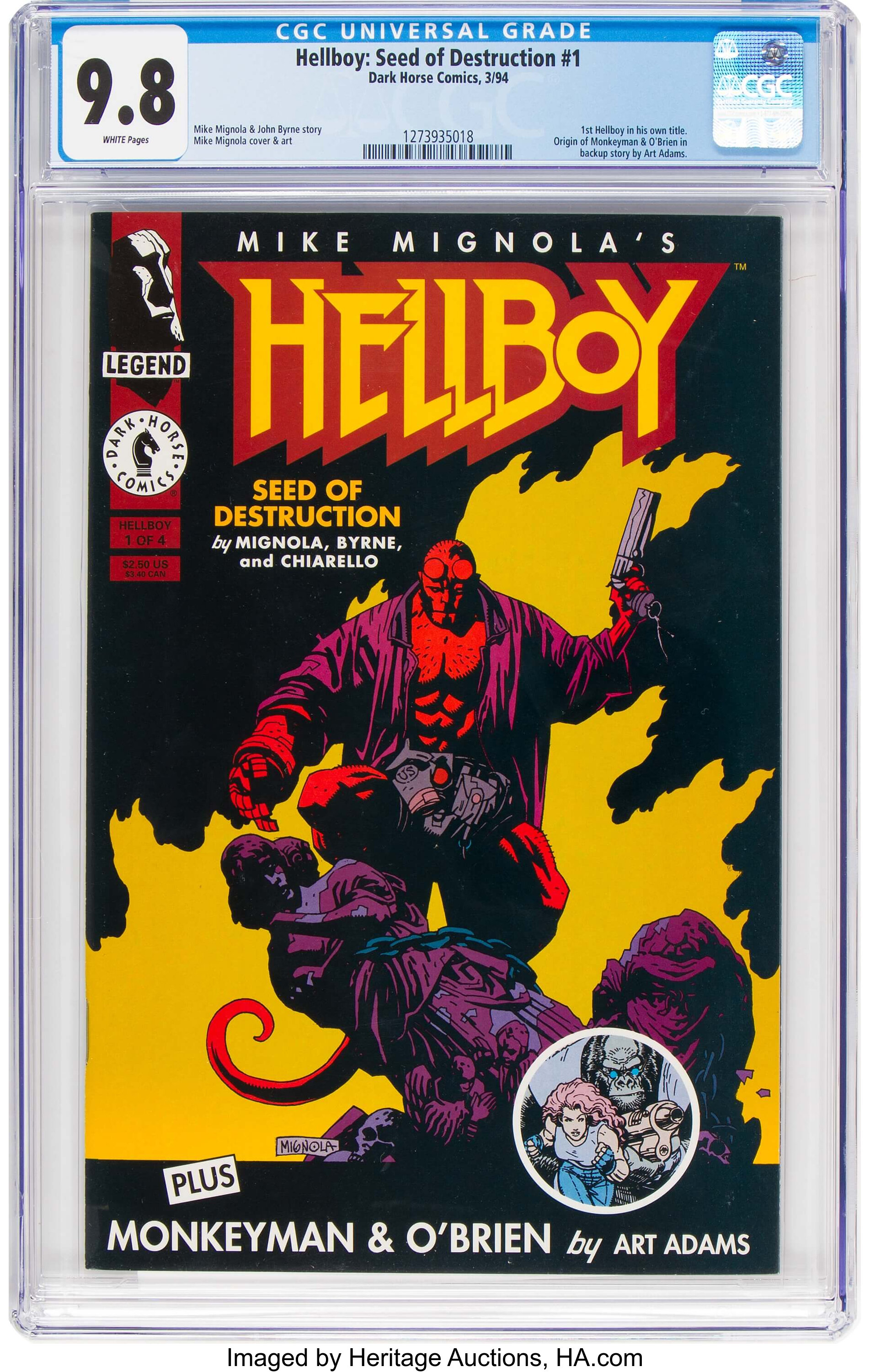 Hellboy: Seed of Destruction #1 (Dark Horse, 1994) CGC NM/MT 9.8 