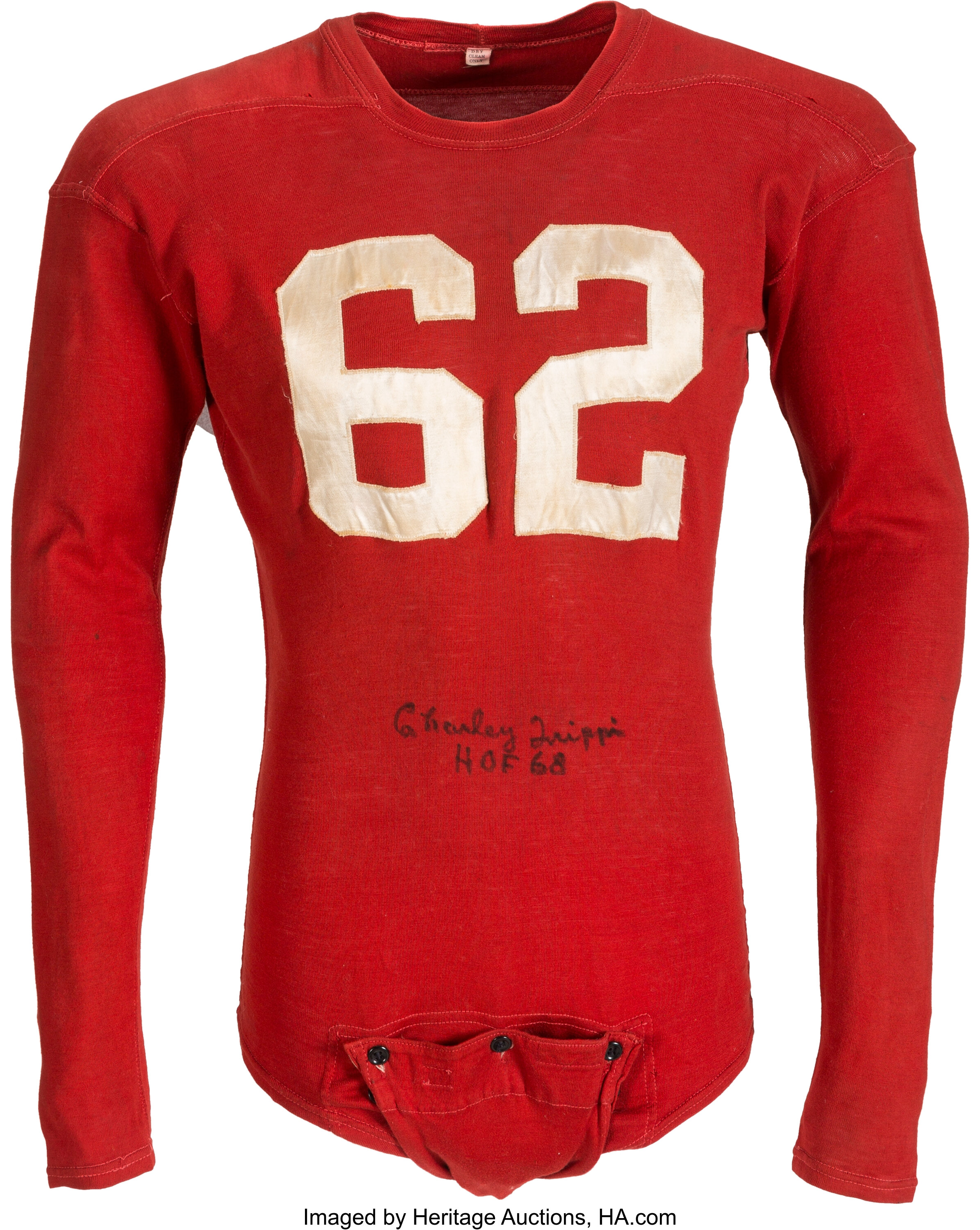 1950-51 Charley Trippi Game Worn & Signed Chicago Cardinals Jersey,, Lot  #56740