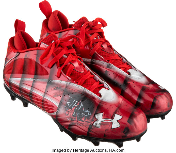 2017 Julio Jones Game Worn Atlanta Falcons Cleats Used 1 1 vs. Lot 50760 Heritage Auctions