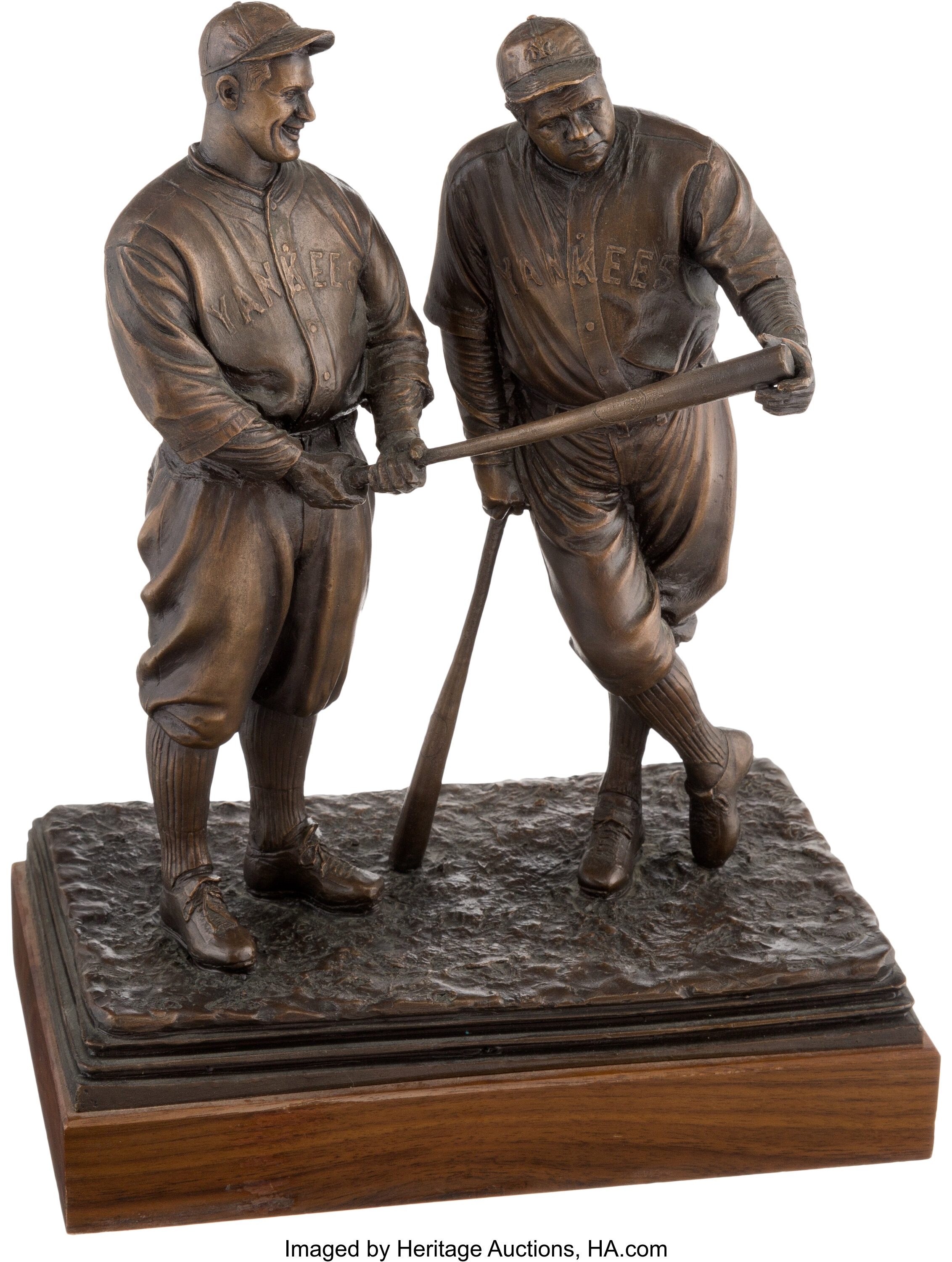 1999 Babe Ruth & Lou Gehrig Bronze Statue by Palmer Murphy