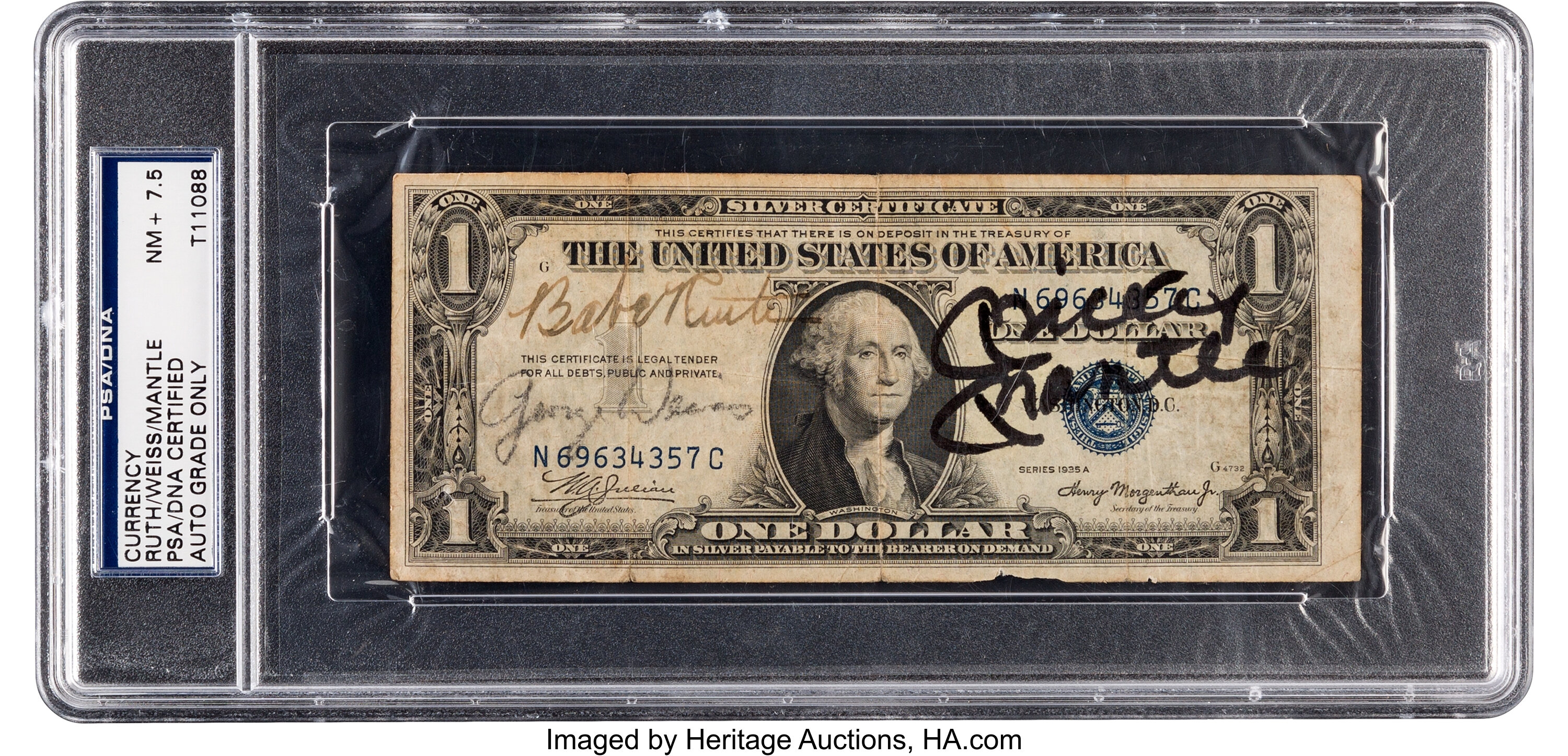 1935 Babe Ruth Double-Signed Check. Those following the memorabilia, Lot  #19023