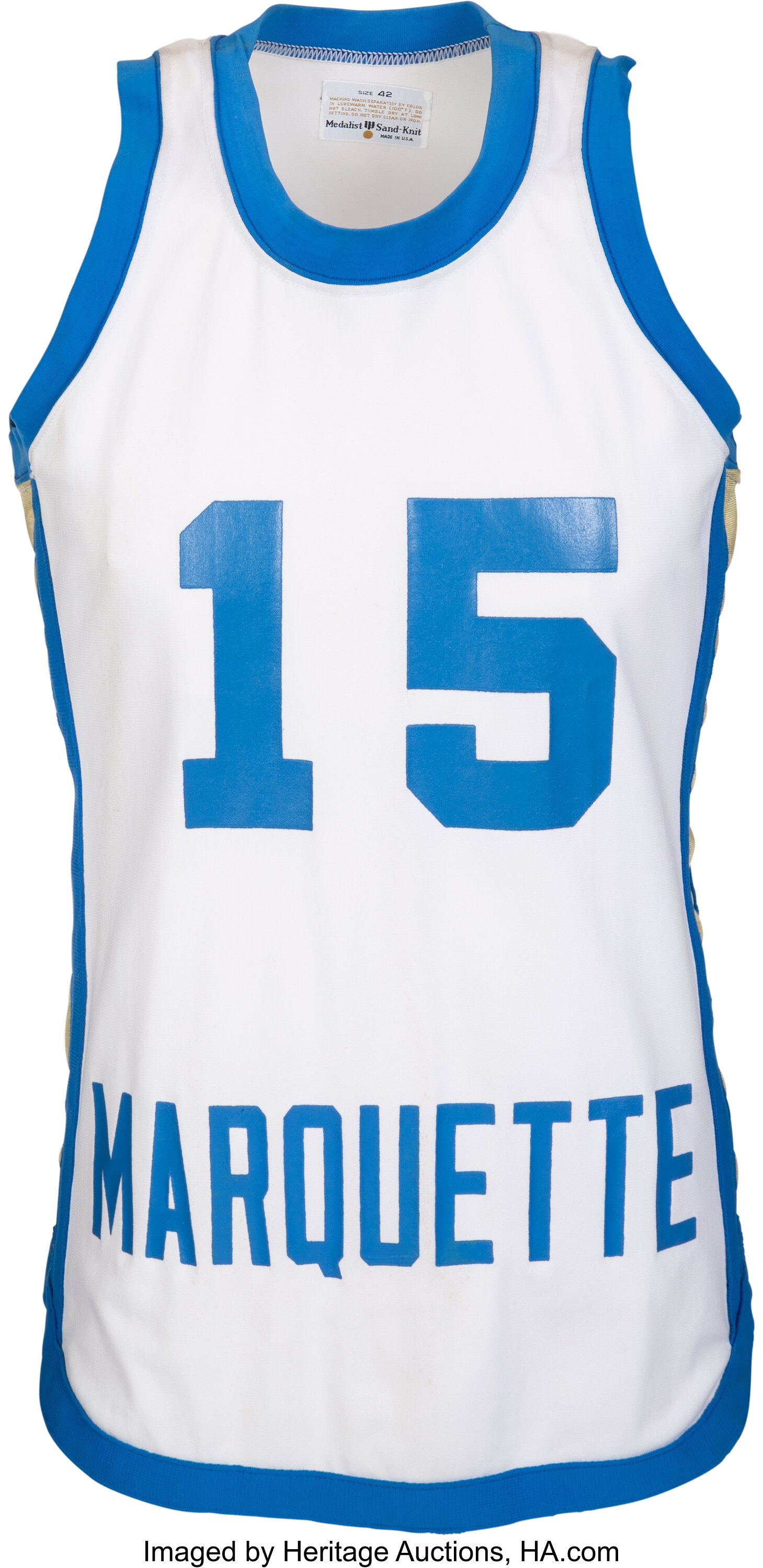 1976-77 Butch Lee Marquette 'Untucked' Jersey & Shorts - Vintage, Lot  #50825