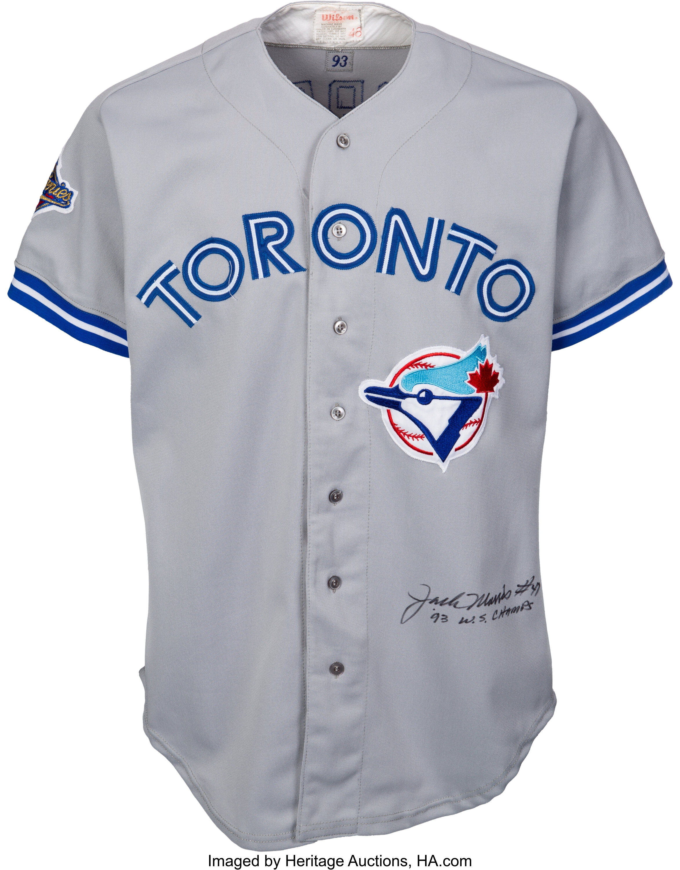 Jack Morris Autographed Toronto Blue Jays Jersey (JSA)