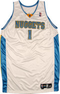 Lot Detail - 12/25/2010 J.R. SMITH DENVER NUGGETS CHRISTMAS DAY GAME WORN  ROAD JERSEY (MEIGRAY LOA)