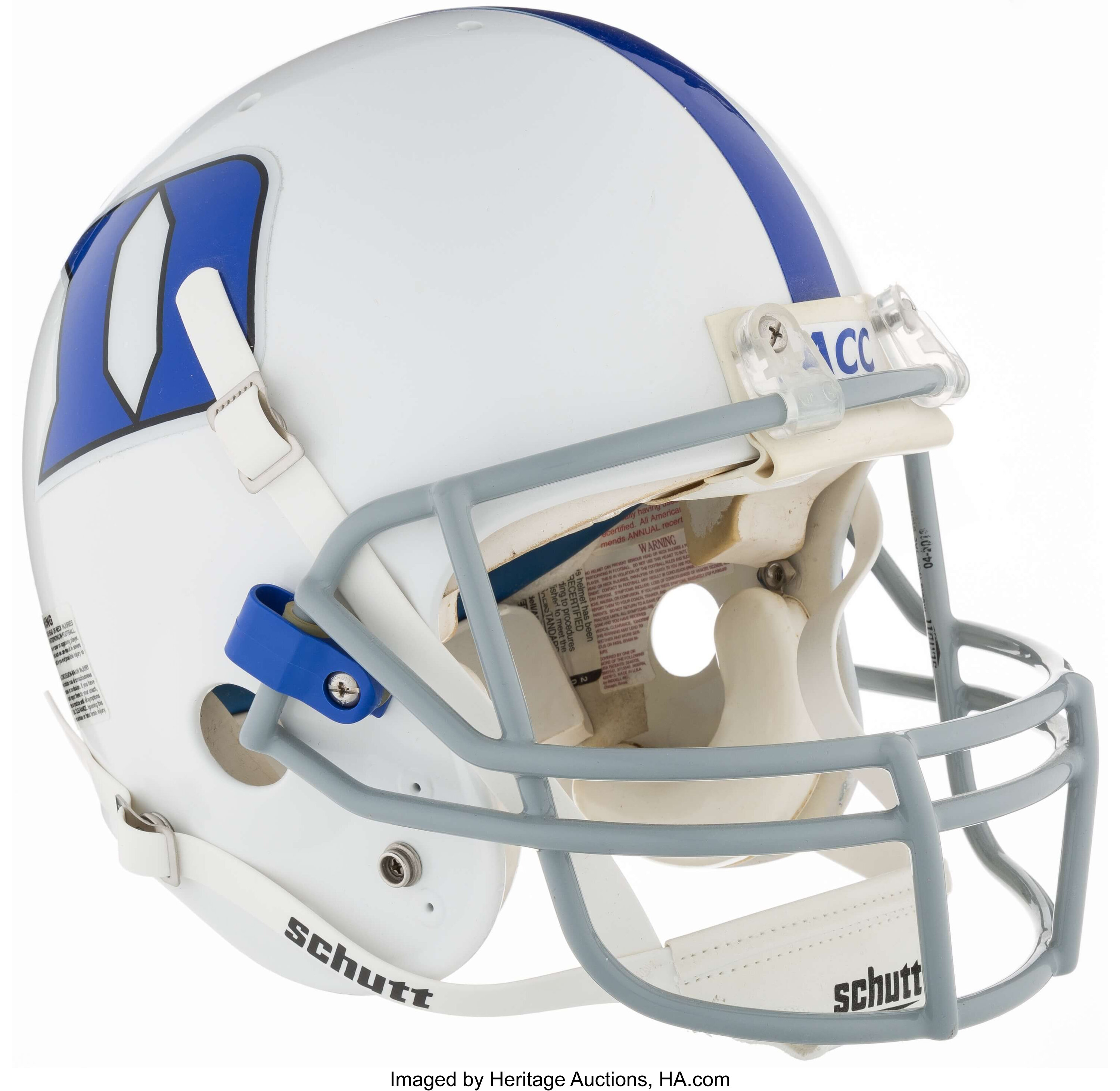 c. 2006 Duke University Football Helmet.... Football Collectibles | Lot ...