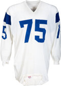 UNSIGNED CUSTOM Sewn Stitched Deacon Jones Blue Jersey - M, L, XL