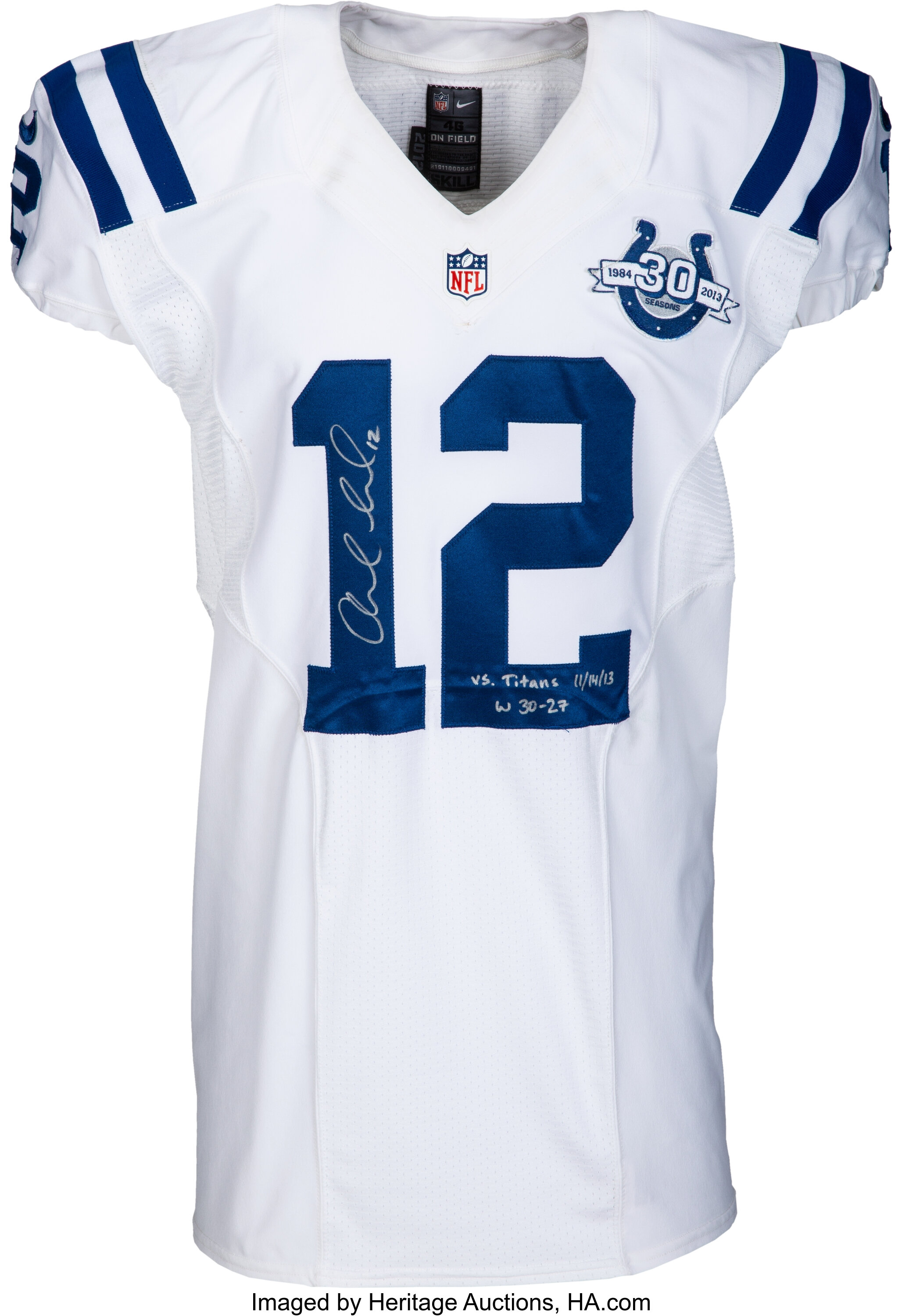 Sold at Auction: Andrew Luck signed Game Worn Indianapolis Colts