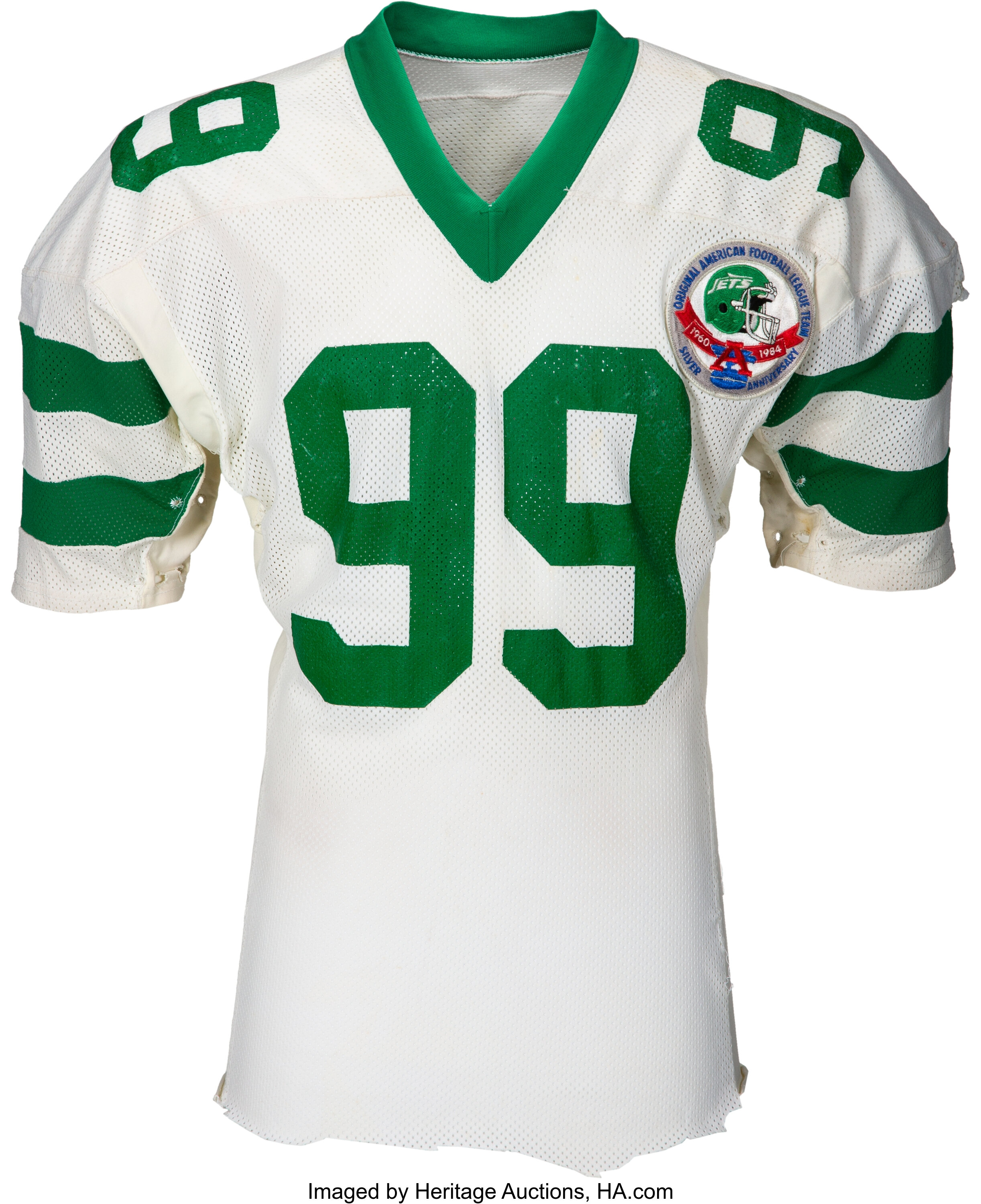 1984 Mark Gastineau Game Worn New York Jets Jersey - Photo Matched, Lot  #50713