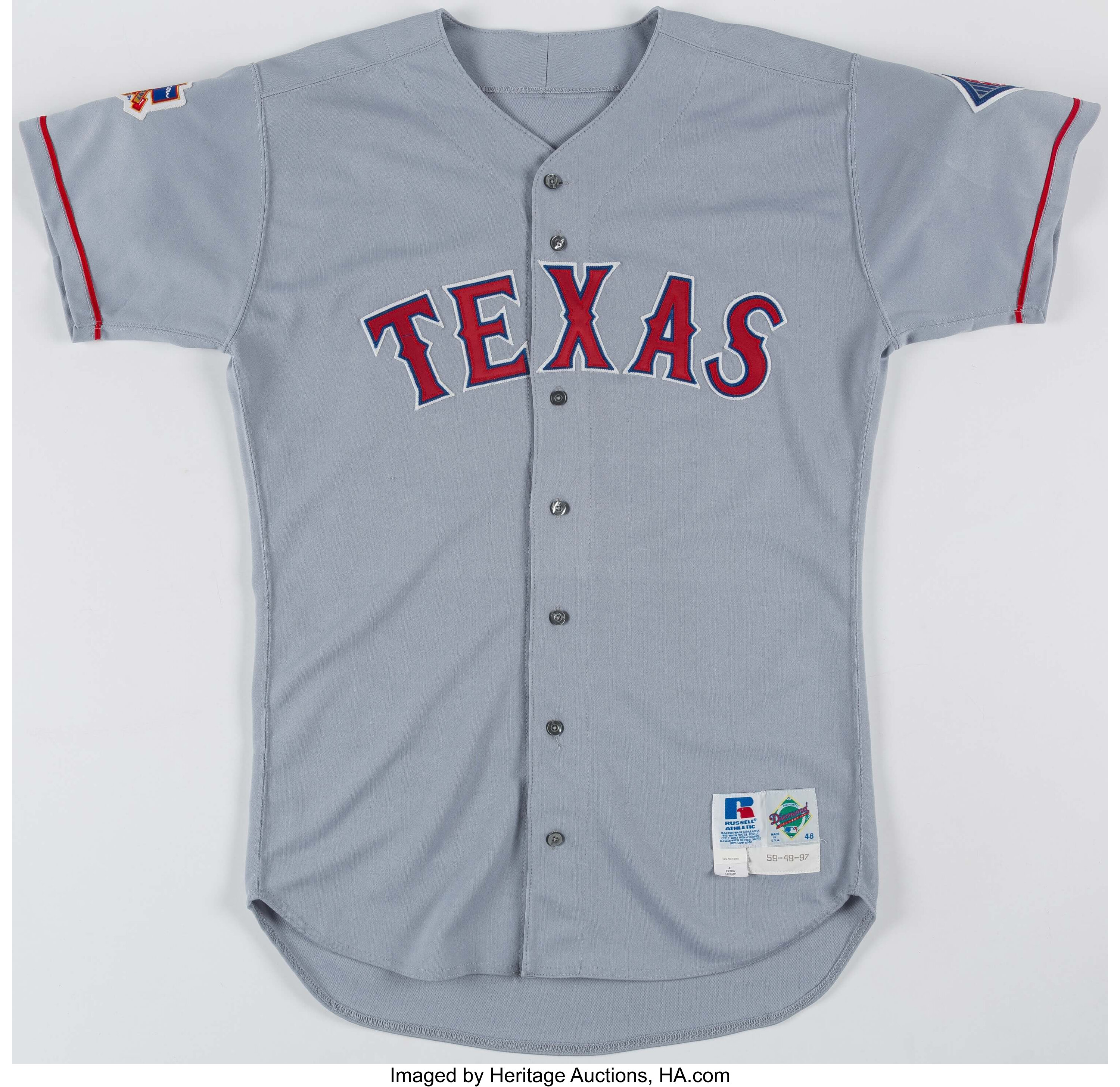 1990 Pete Incaviglia Texas Rangers Game Worn Jersey. Baseball, Lot  #45167