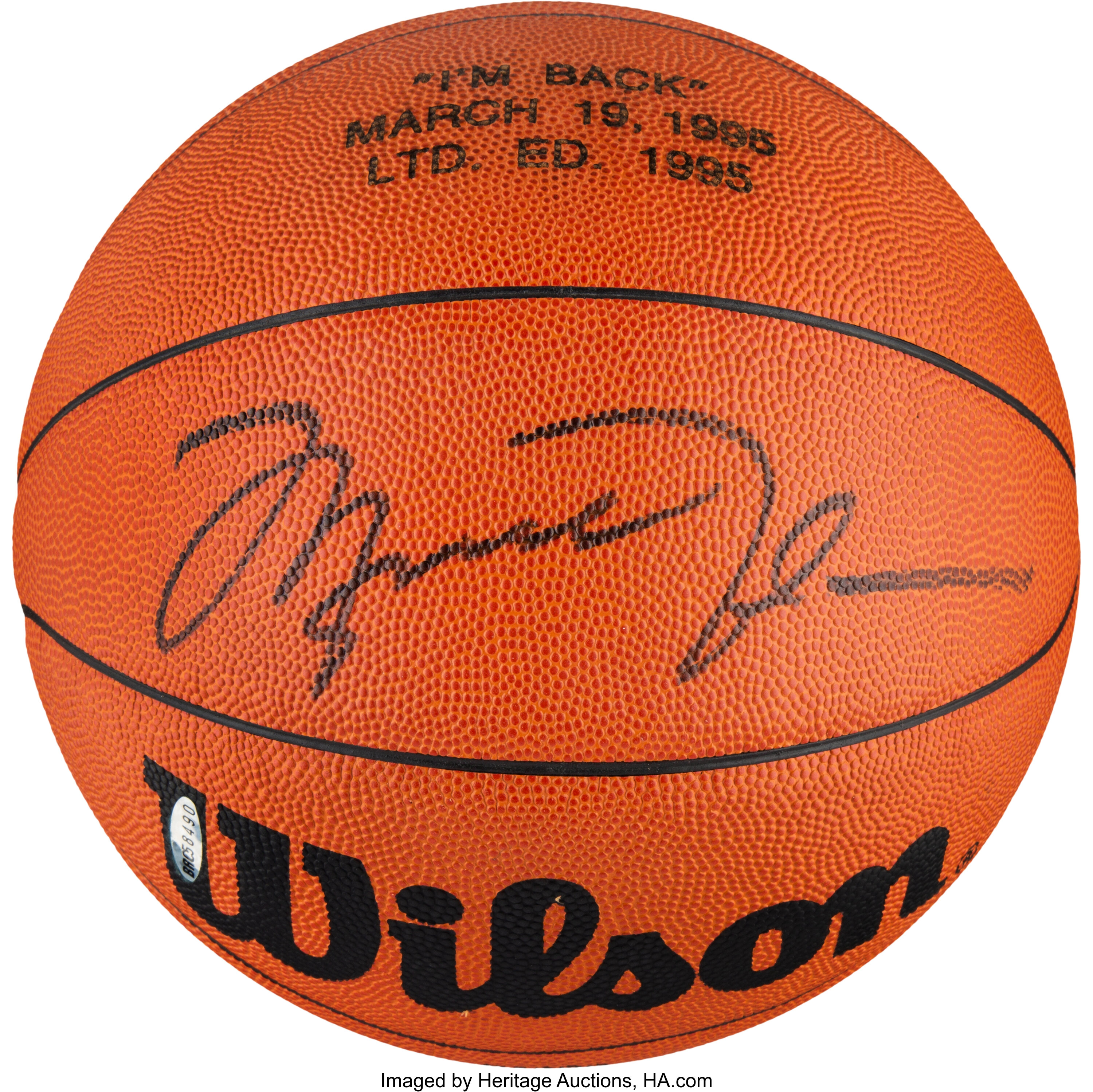 NBA Store - I'm Back. Rare Signed #45 Michael Jordan