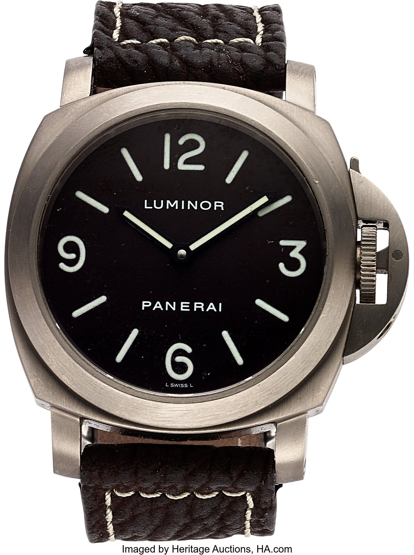 Panerai Pam 116 E 0170 1200 Luminor Titanium Base Tobacco dial