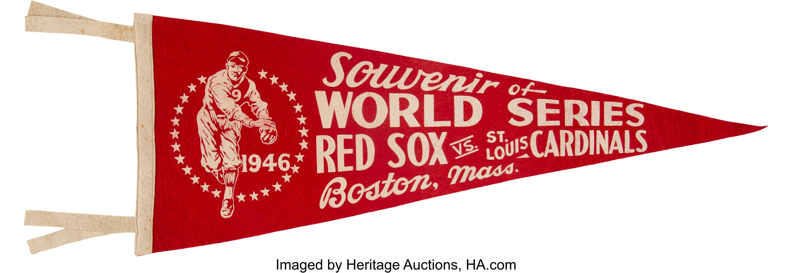 1946 Boston Red Sox World Series Pennant. Baseball Collectibles