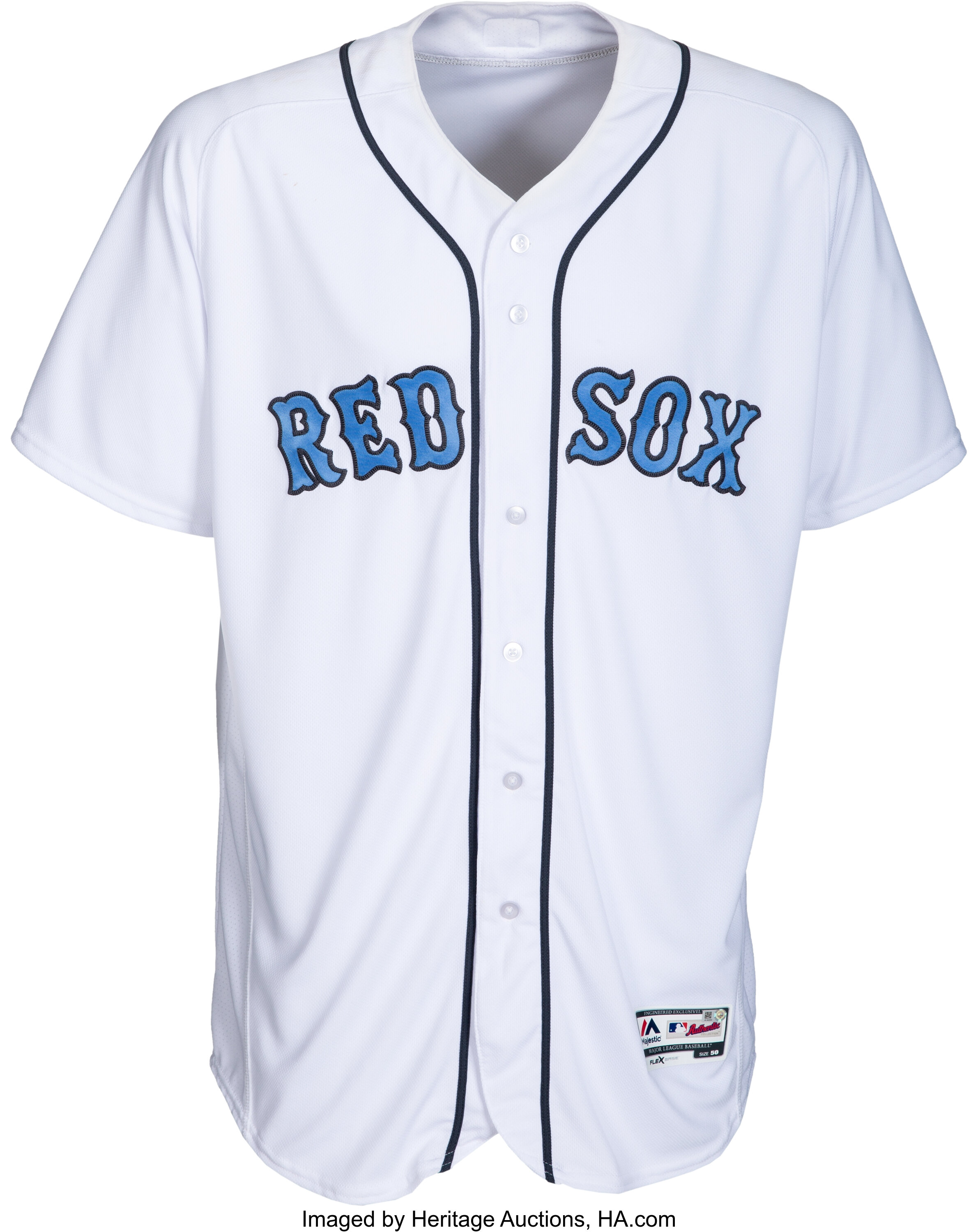 2016 David Ortiz Father's Day Game Worn Boston Red Sox Jersey. , Lot  #50451