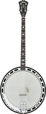 Tommy Tedesco's Circa 1980's Brazos Custom Made Brown Stain Tenor Banjo, Serial # A1373