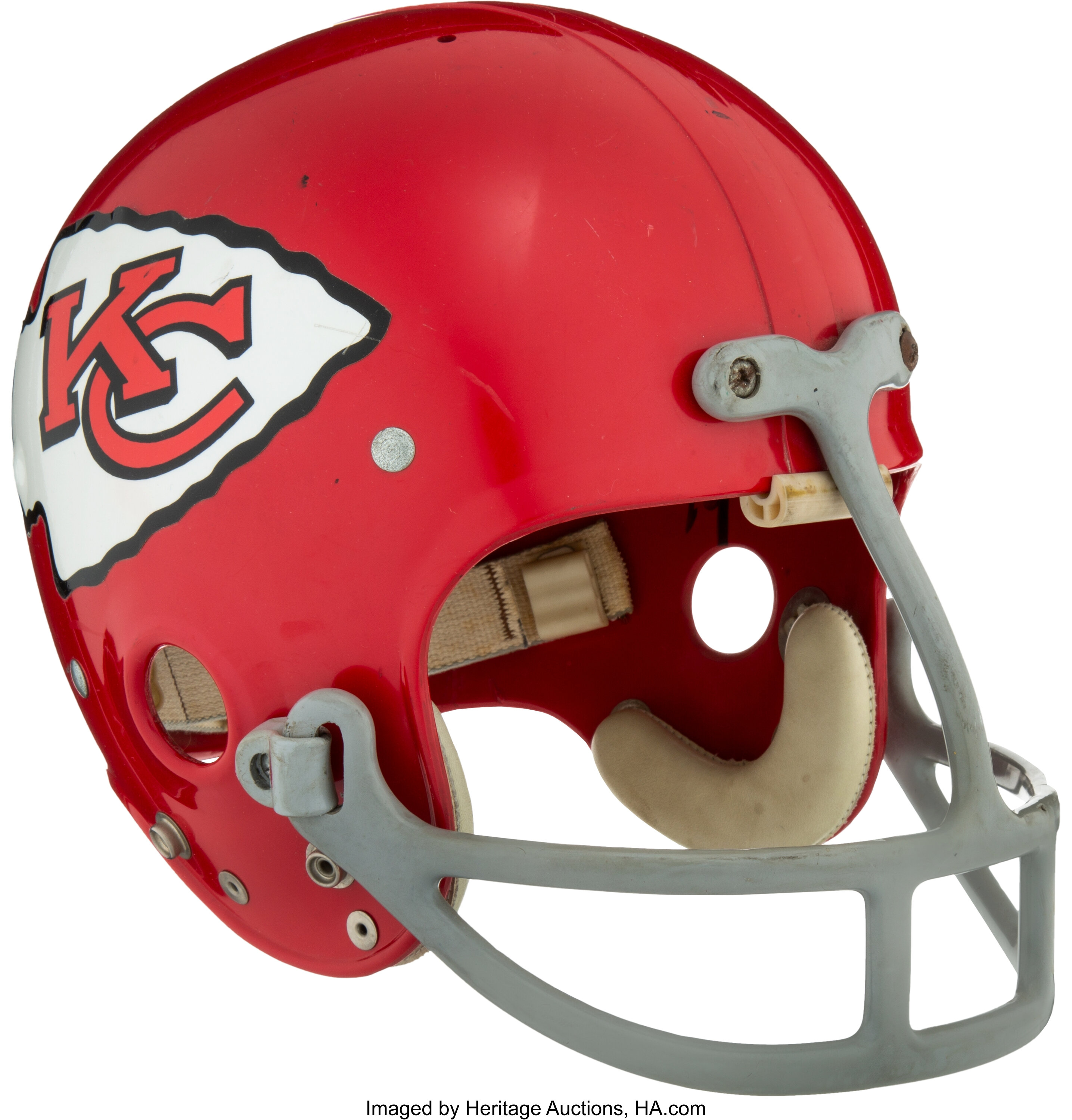 1960's Kansas City Chiefs Game Worn Helmet.  Football, Lot #83169