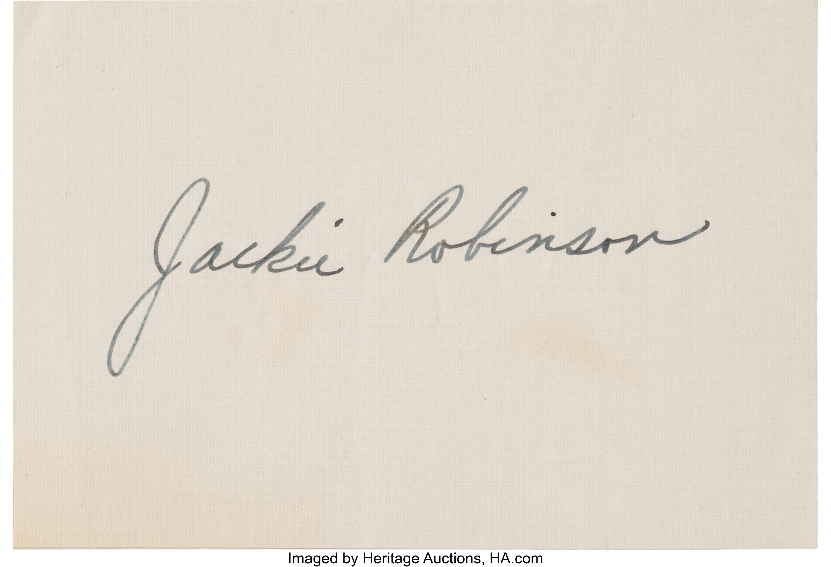 1950's Jackie Robinson Signed Cut Signature, PSA/DNA Mint 9., Lot  #50189