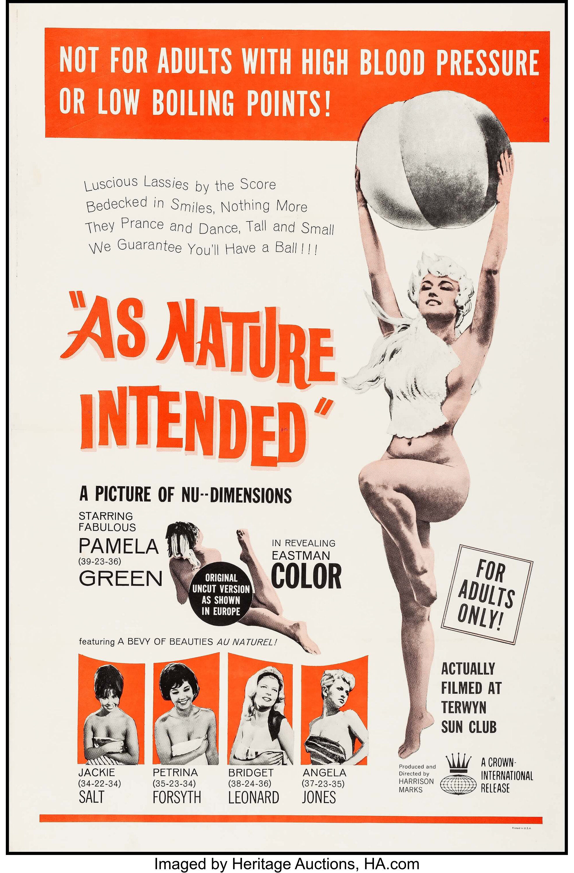 Nature Intended International, 1961). One Sheet X | Lot #53018 | Heritage Auctions