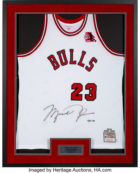 2000's Michael Jordan Signed Chicago Bulls Stats UDA Jersey. , Lot  #53245