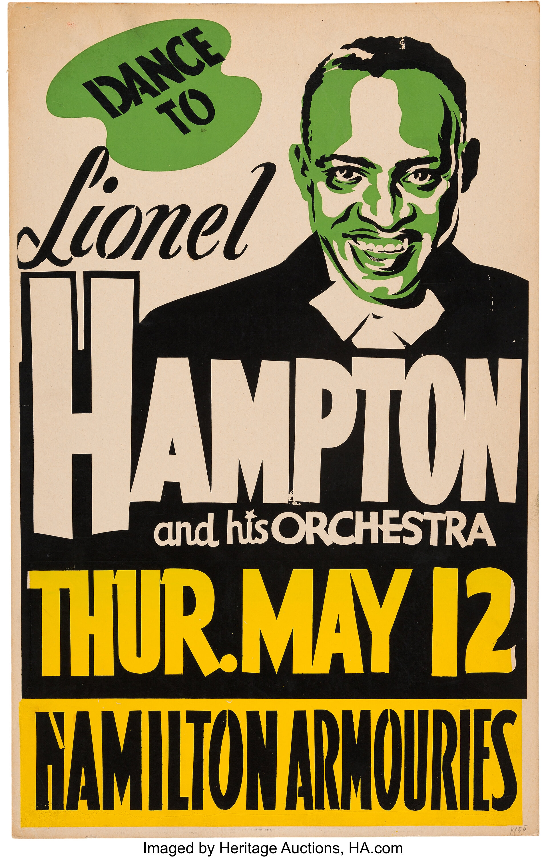 Lionel Hampton Hamilton Armouries Concert Poster (1955). Very | Lot ...