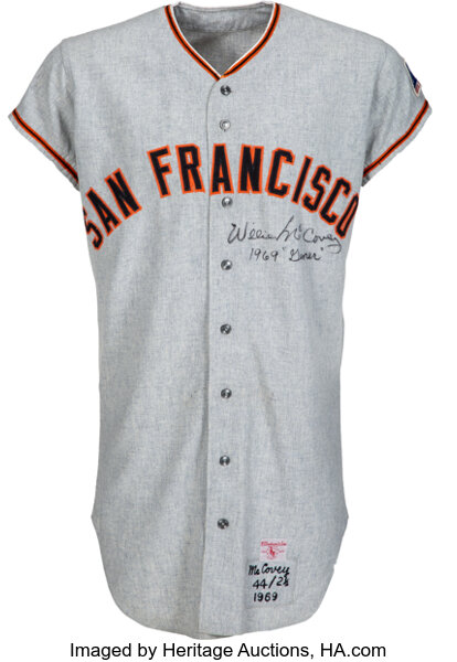 Lot Detail - 1967 Willie McCovey SF Giants Game-Used Road Flannel