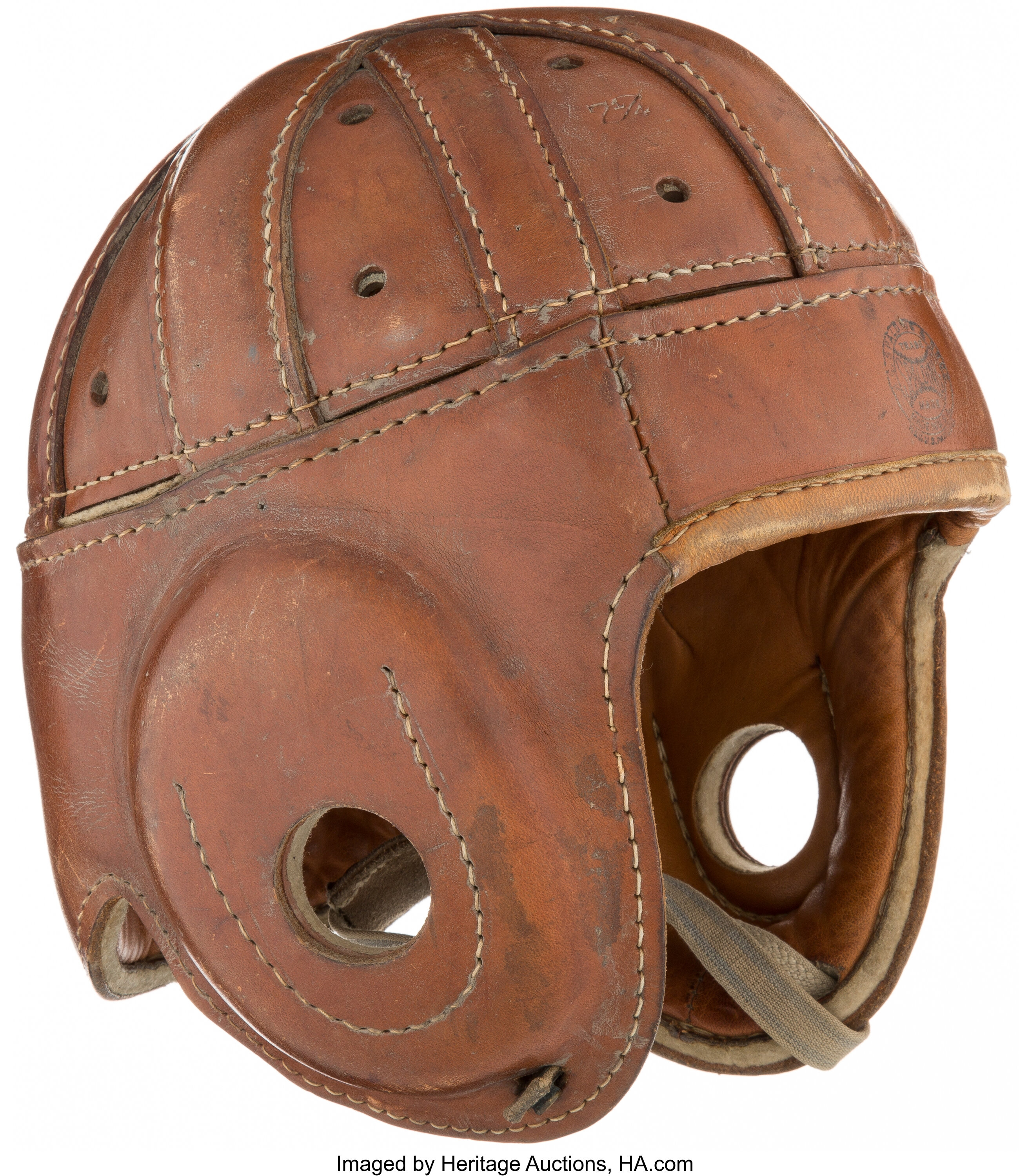 Leather football helmet for 2024 sale