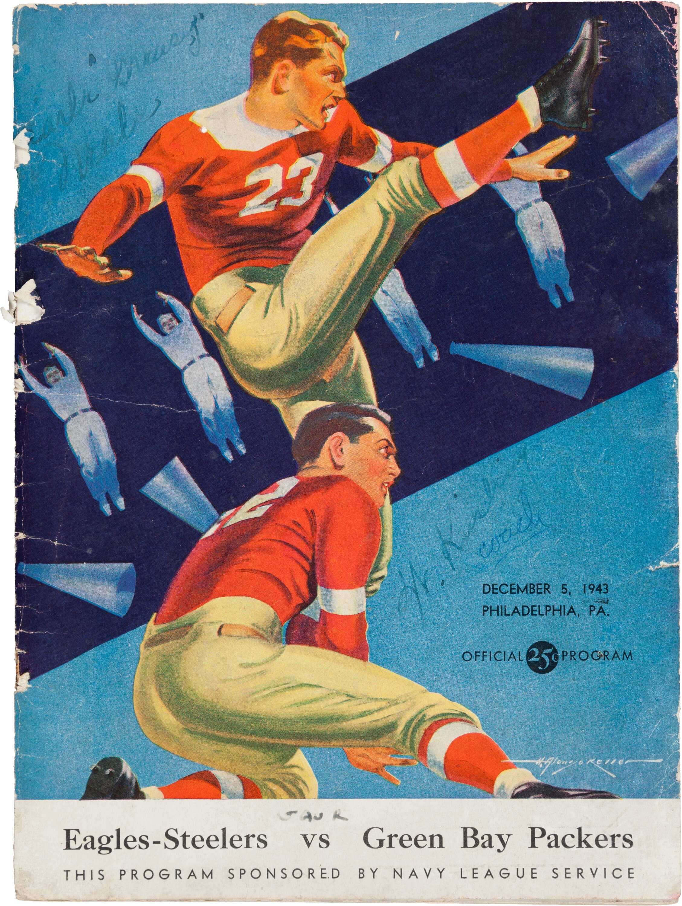 1943 GREEN BAY PACKERS Game Ticket Vintage Football Poster 